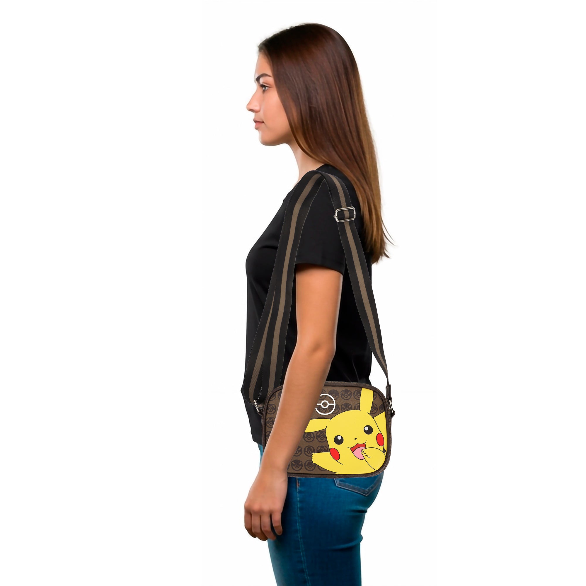 Pokemon Pikachu Crossbody Women'e Bag With Adjustable Strap