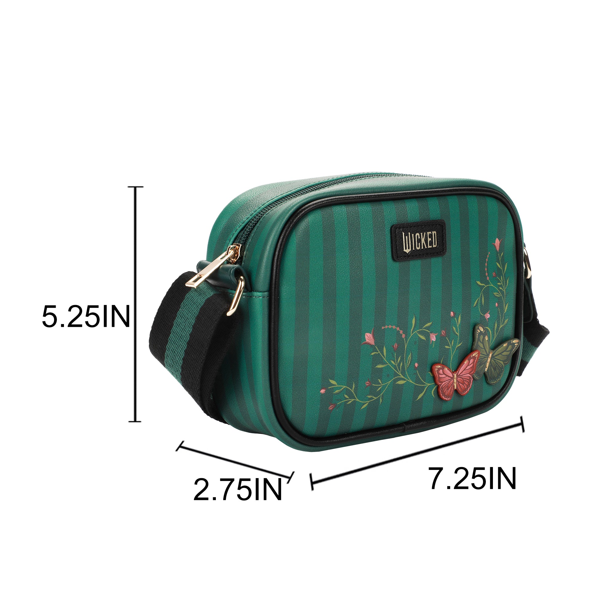Universal Wicked: Part One Crossbody Bag with Emerald Detailing and Adjustable Strap
