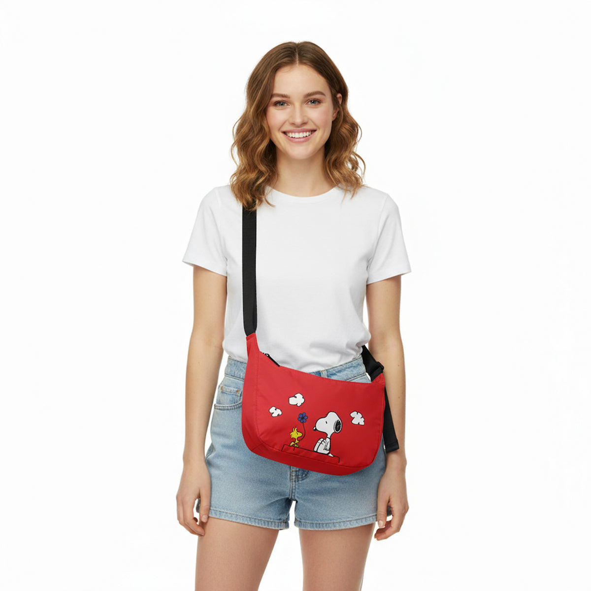 Peanuts Snoopy and Woodstock Women's Red Handbag