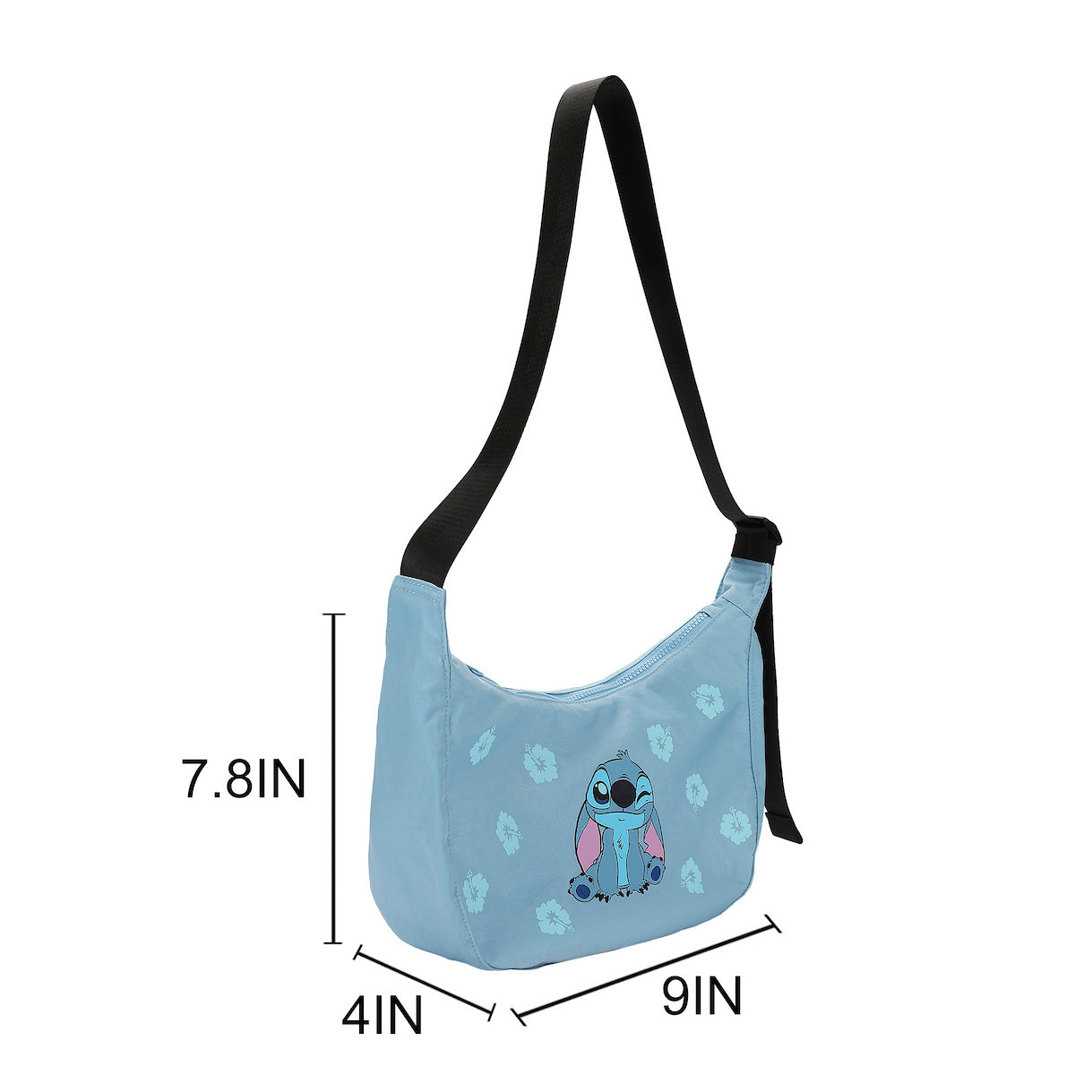 Disney Lilo & Stitch Wink & Hibiscus Women's Blue Handbag