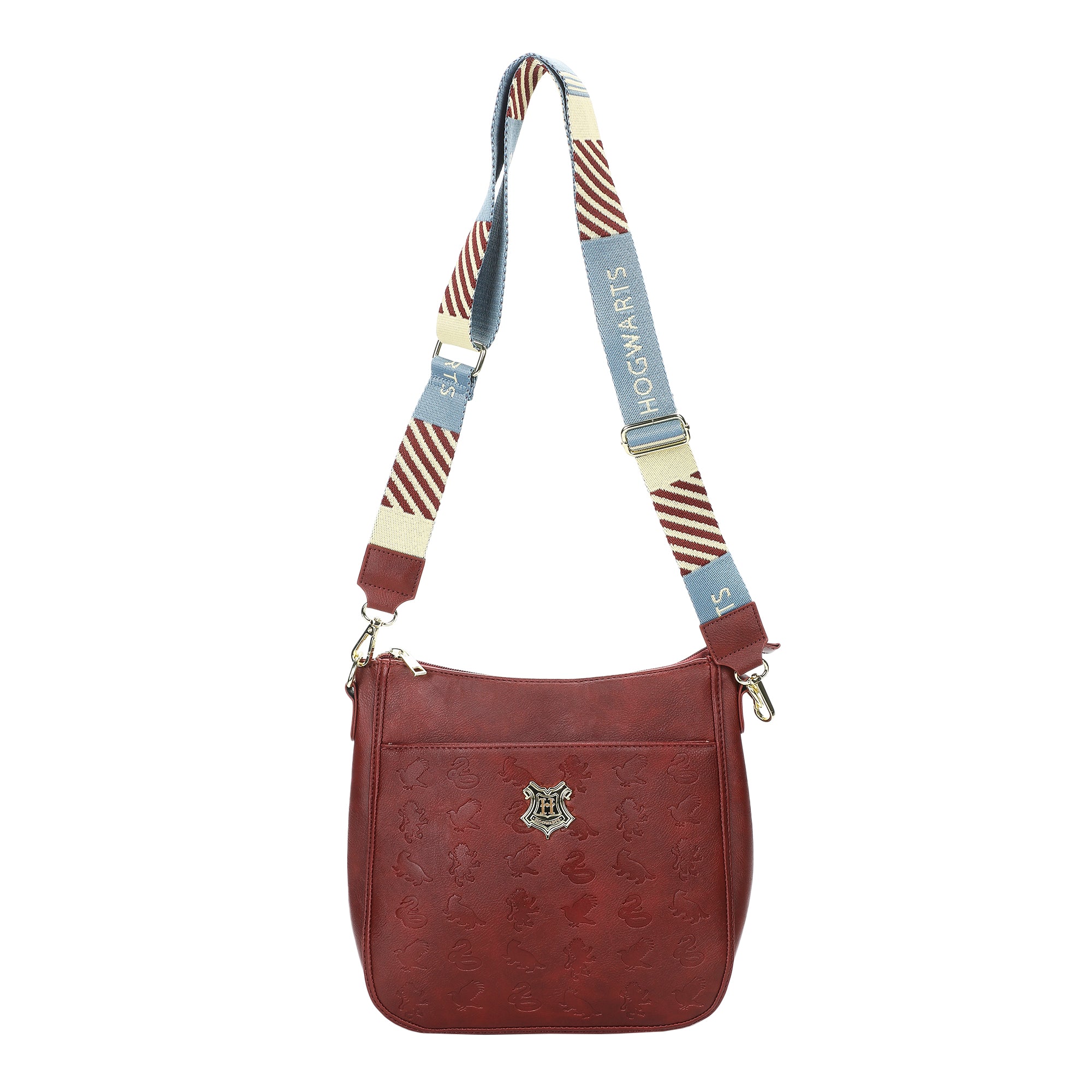 Harry Potter Hogwarts Crest 9.75" Women's Maroon Crossbody Bag