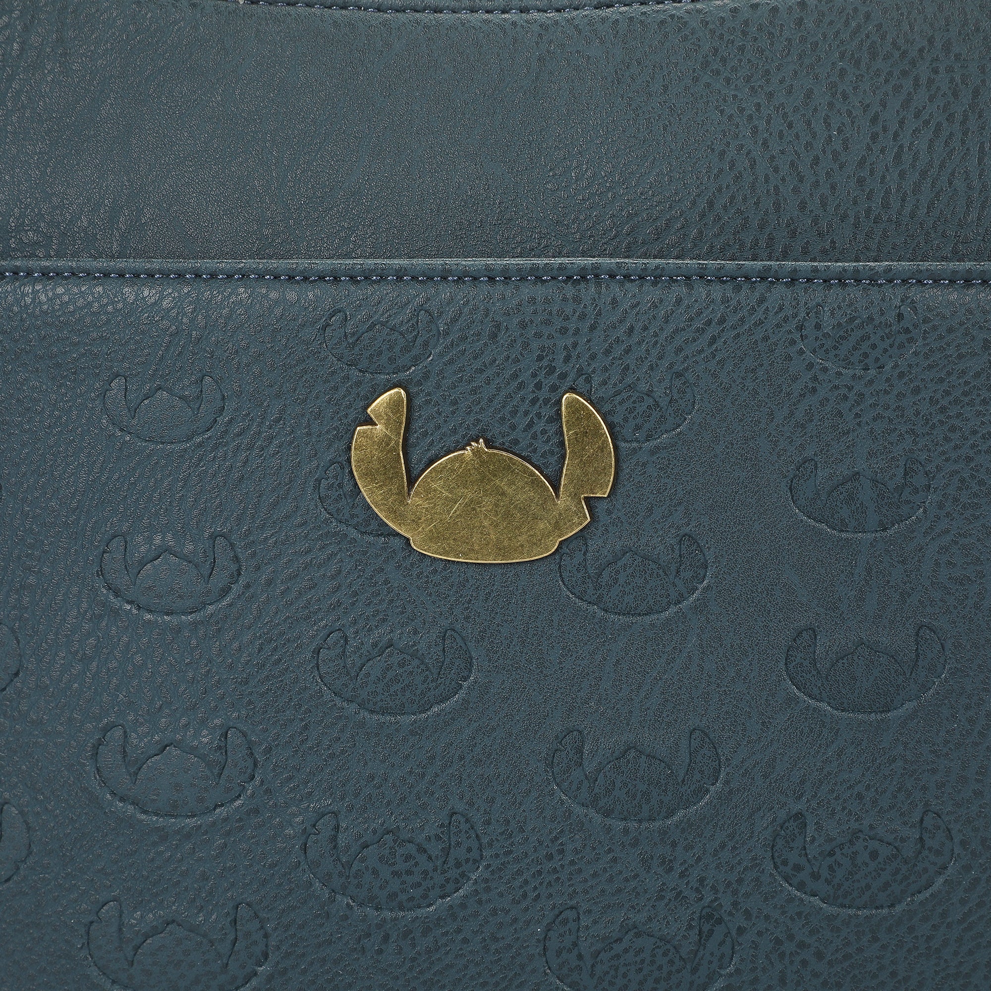 Lilo & Stitch Stitch Badge 9.75" Women's Blue Crossbody Bag