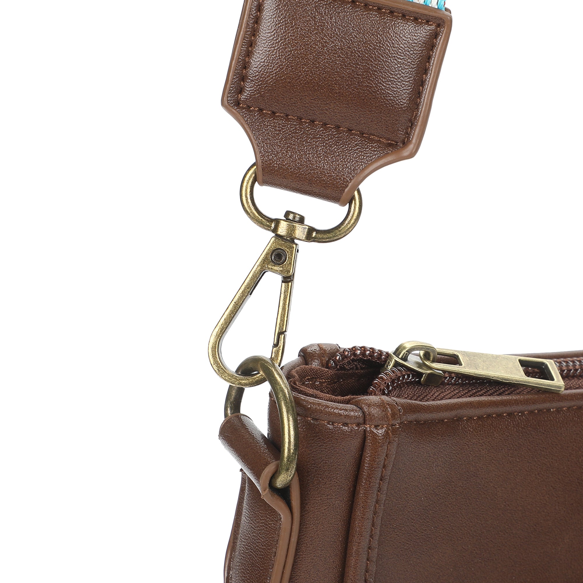 Disney Mickey Mouse Character Ears 9.75" Women's Brown Crossbody Bag