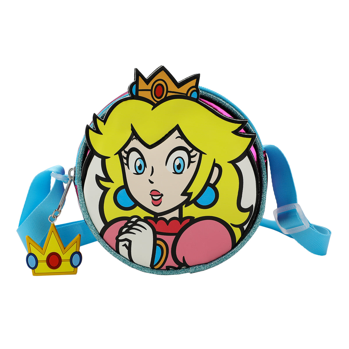 Super Mario Princess Peach 5.5-Inch 3D Character Crossbody Bag
