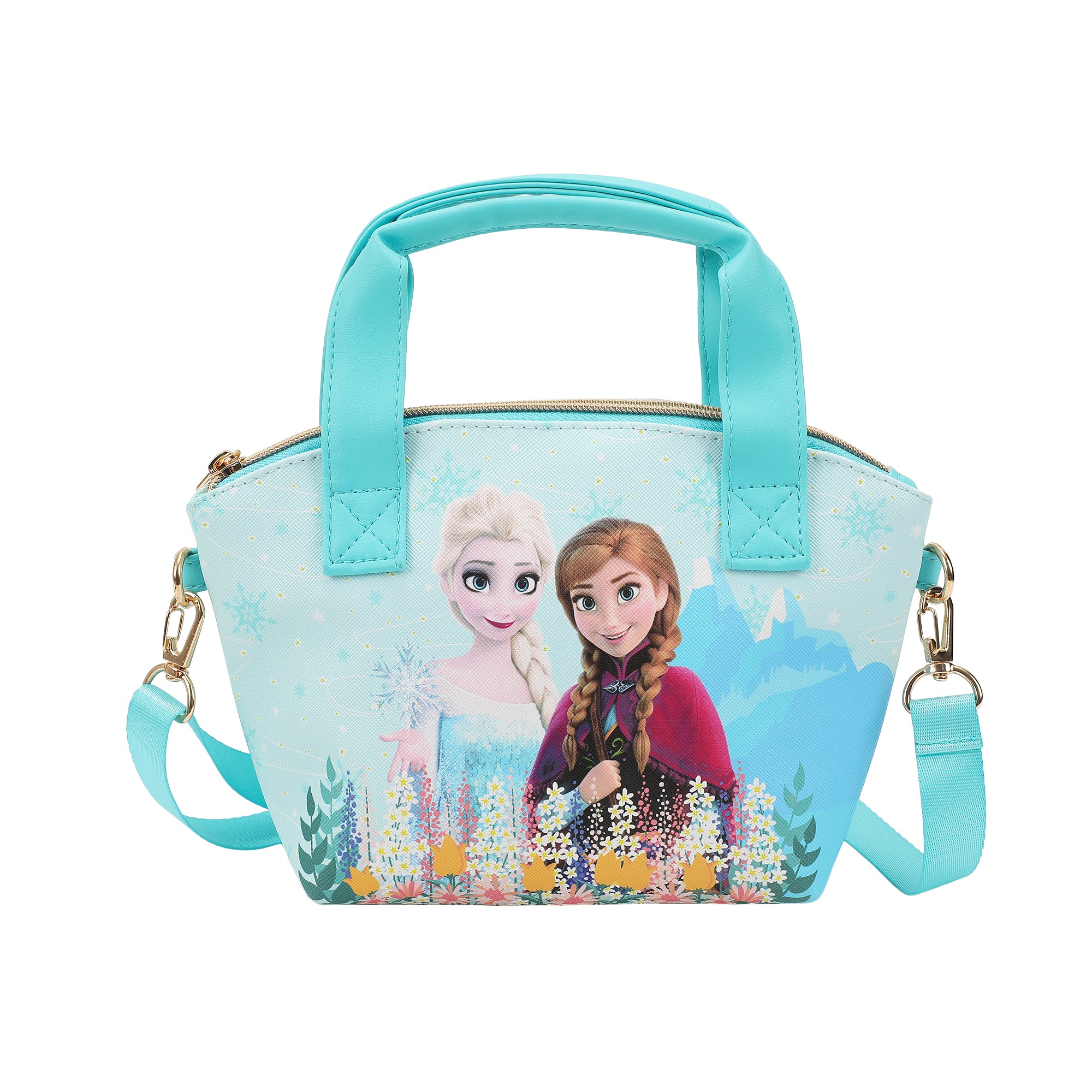 Disney Frozen Summer & Winter Blue 9.25" Mini PU Handbag