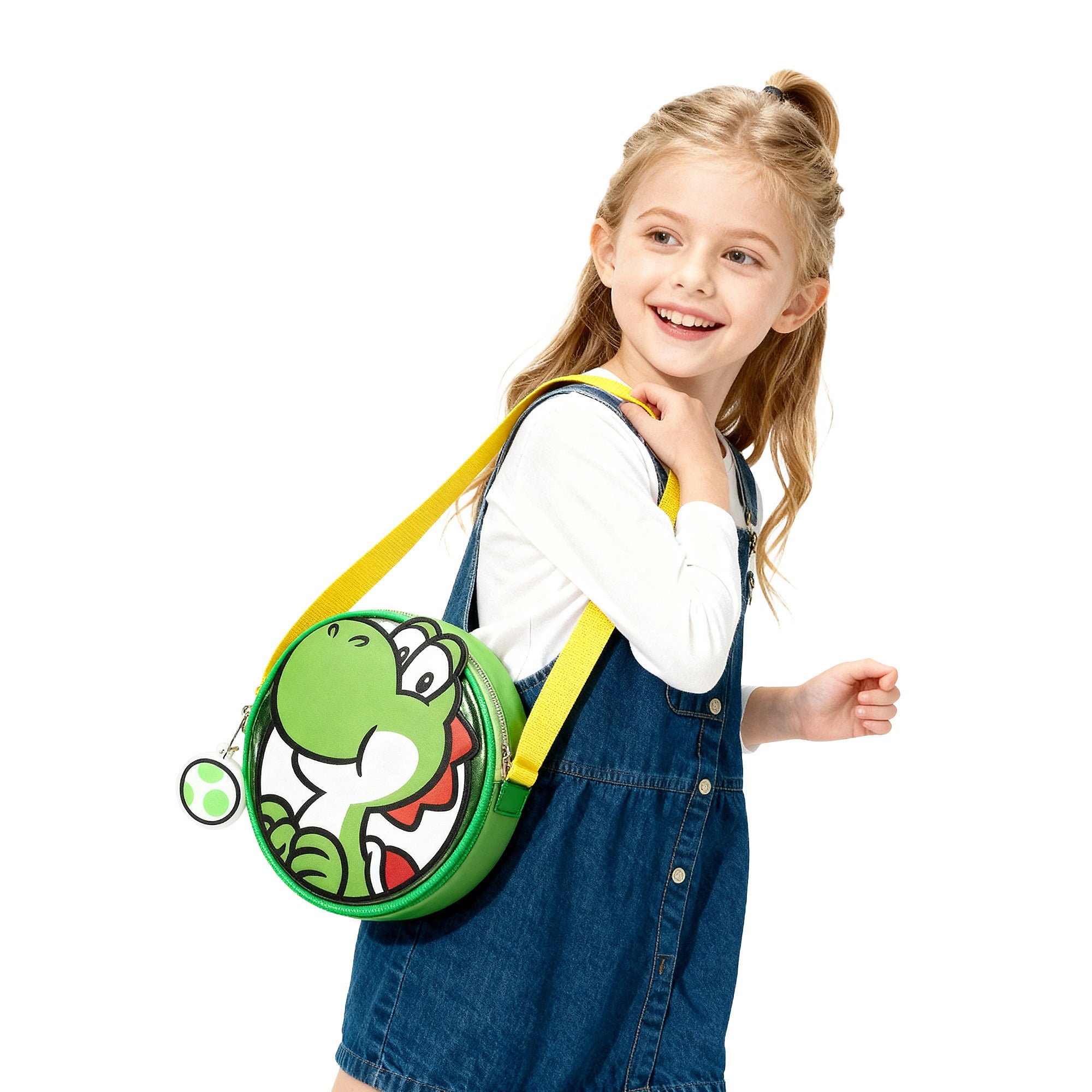 Super Mario Bros Metallic Green Mini Crossbody Handbag for Kids