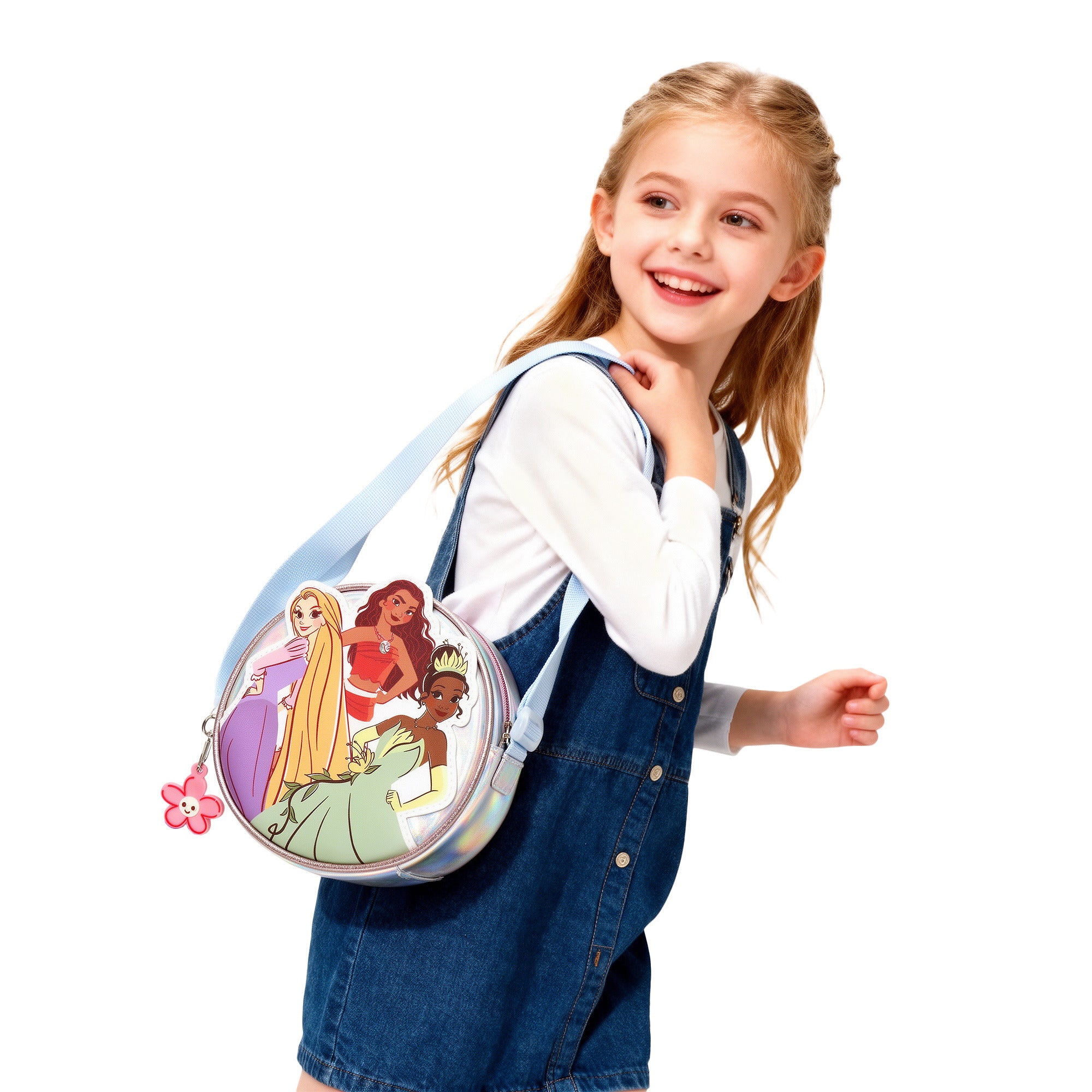Disney Princess Round PU Crossbody Handbag for Kids