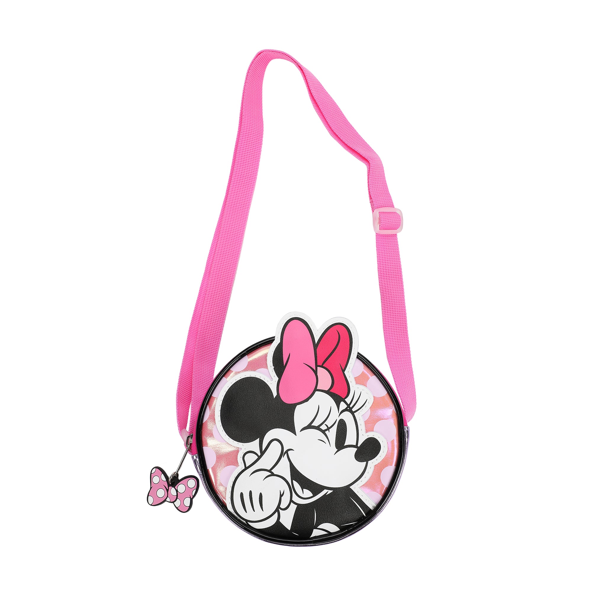 Disney Minnie Mouse Winking Pink 5.5" Mini Pu Handbag