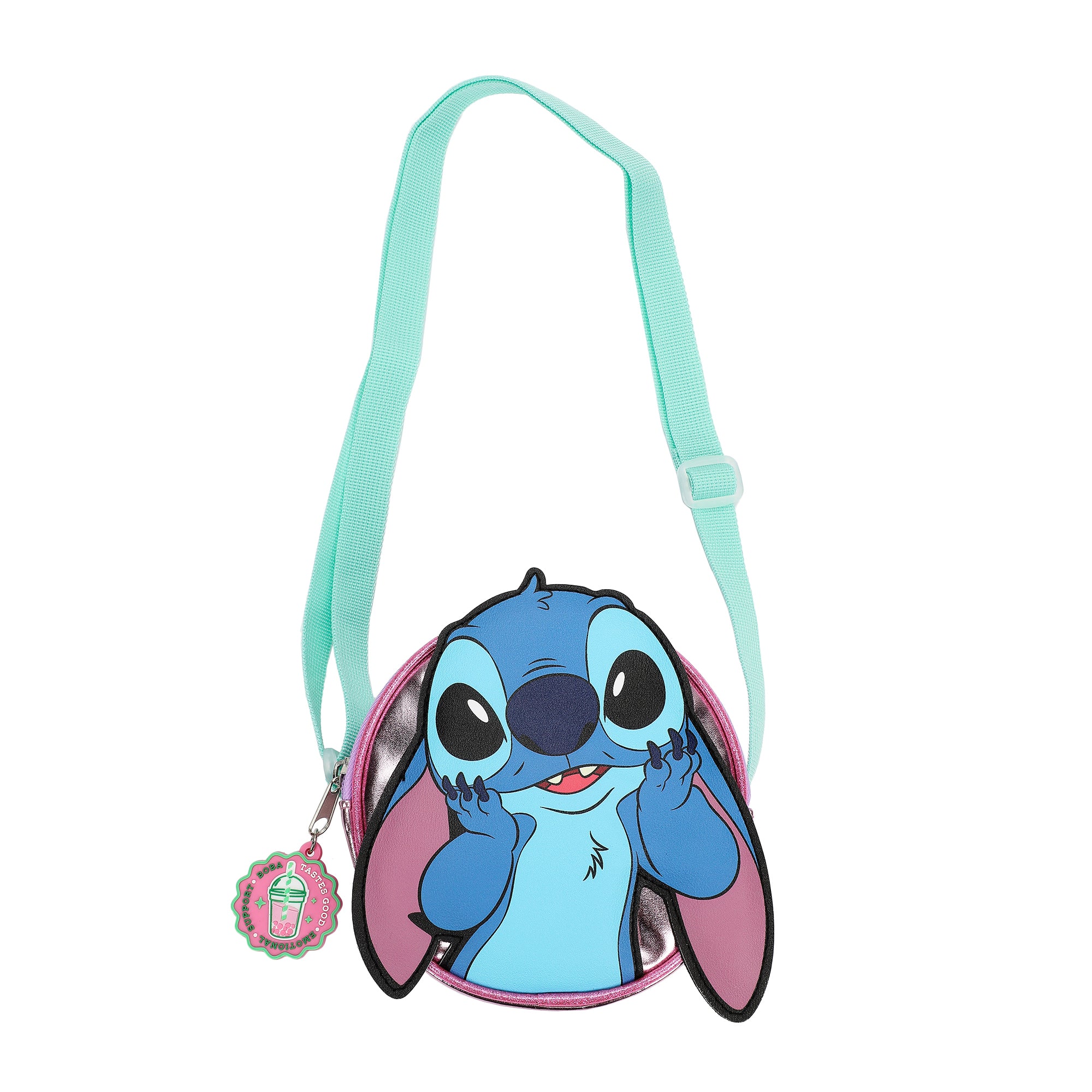 Disney Stitch Playful Pose Blue 5.5" Mini PU Handbag