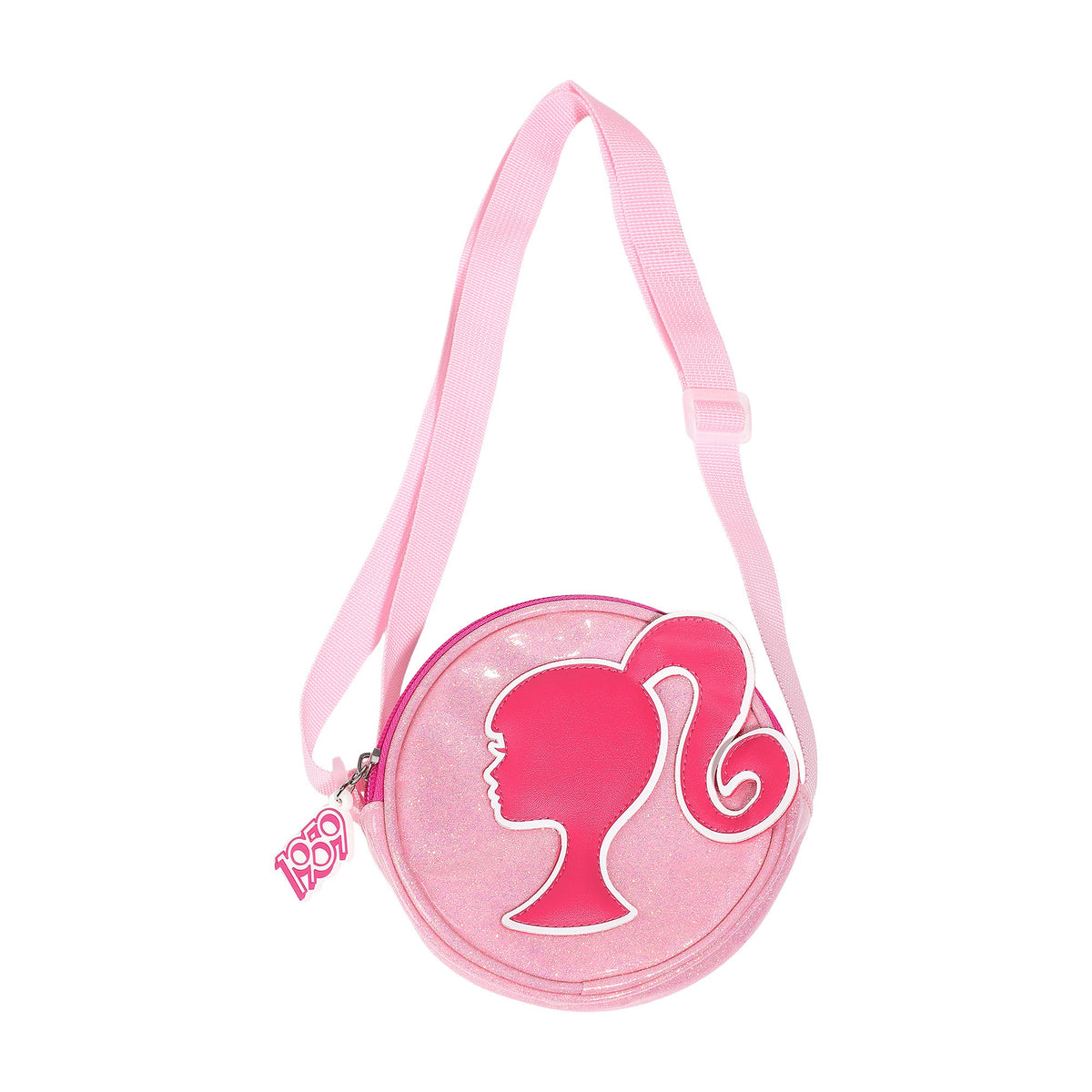 Barbie Glitter Round PU Crossbody Handbag for Kids Girls