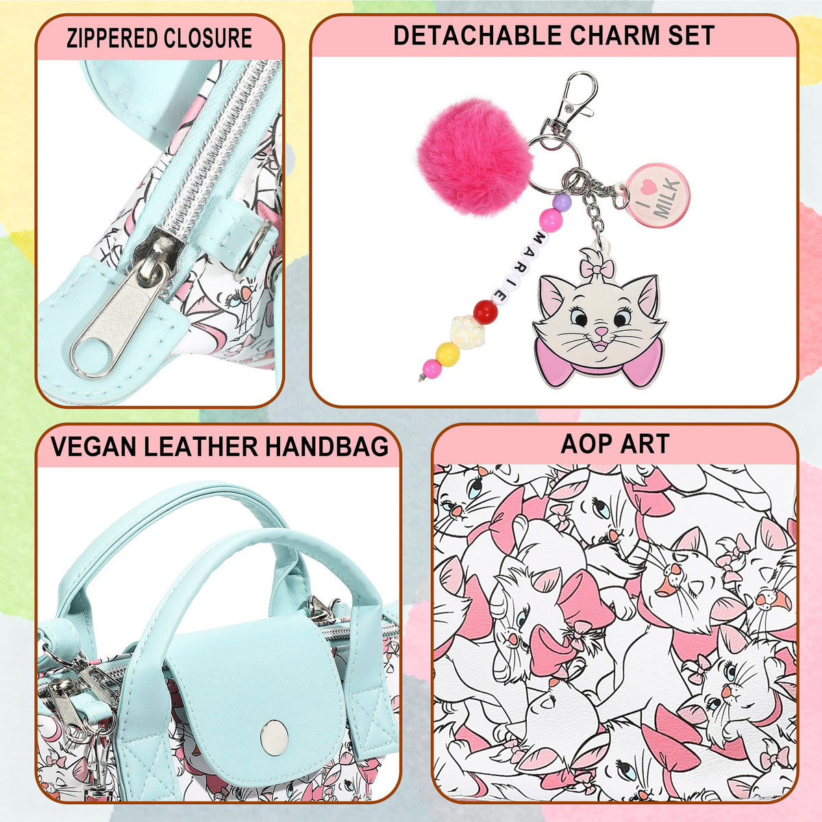 Aristocats Marie East West Crossbody Handbag For Kids Girls