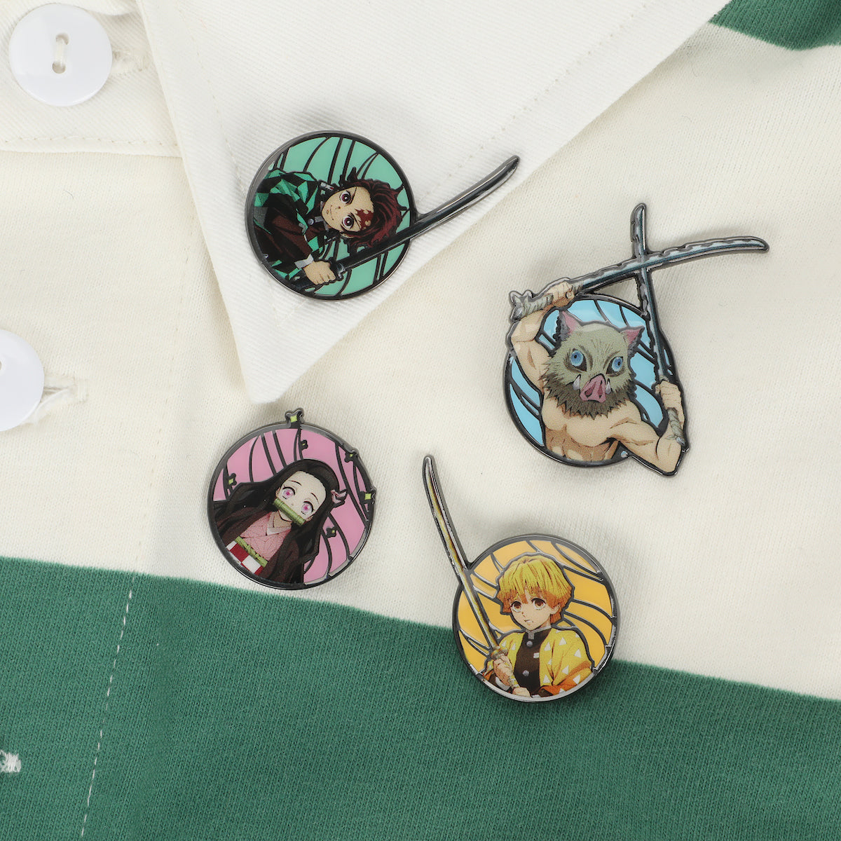 Demon Slayer Set of 4 Enamel Pins