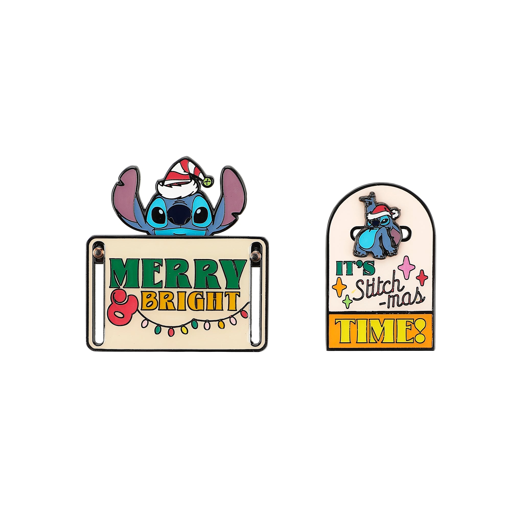 Disney Stitch It's Stitch-mas Time 2-Piece Lapel Pin Set