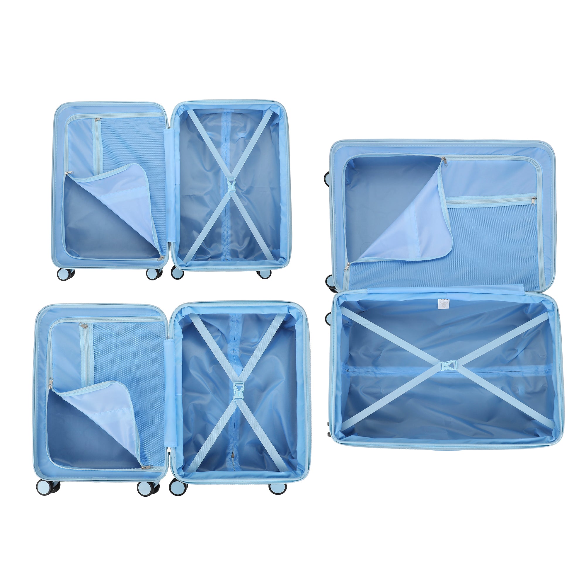 Disney Lilo & Stitch 3-Piece Hard Shell Luggage Set for Adults | 20", 24", 28" Rolling Suitcases with Spinner Wheels, Telescopic Handle & Durable ABS Design, Official Disney Travel Set from Bioworld