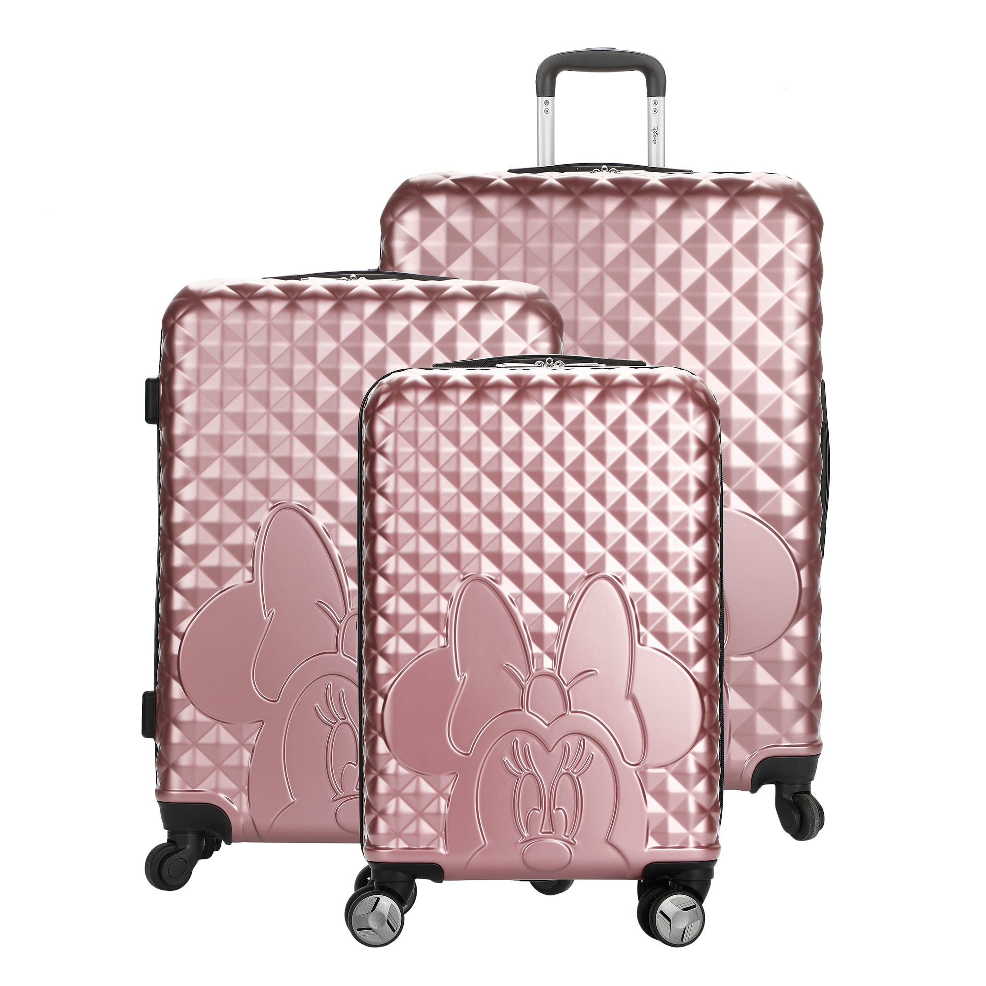 Minnie Mouse Classic Peek-a-Boo Minnie 3-Piece Rolling Luggage Set