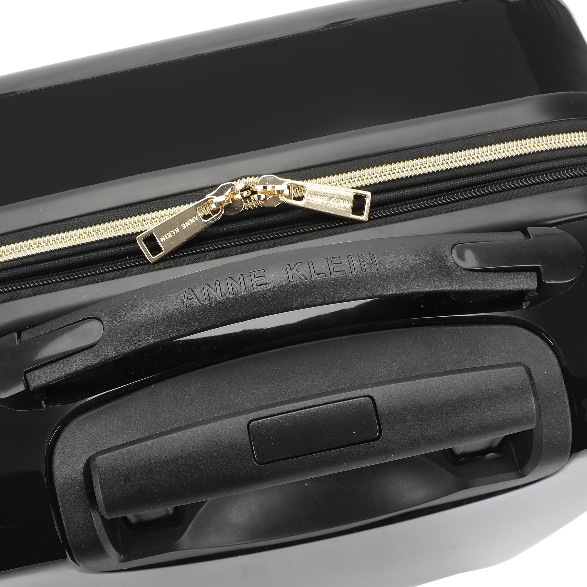 Anne Klein Molded 20" Metal Plate Logo Hardside Carry-On Printed Adult Hardside Fashion Rolling Luggage