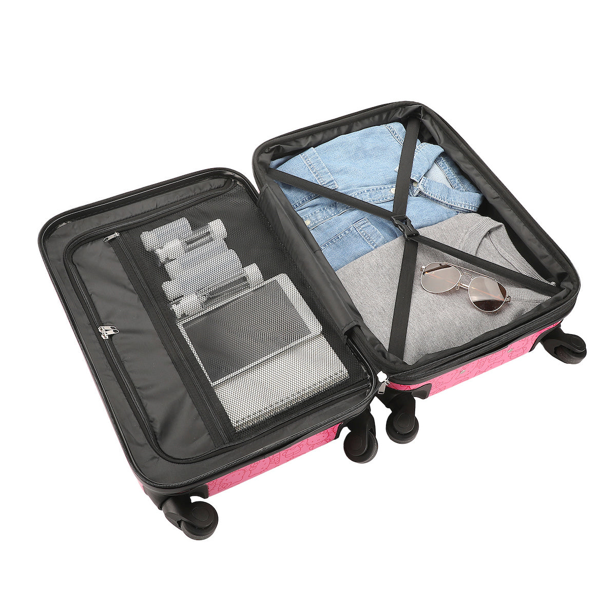 Hello Kitty Sitting Character Pink 20" Adult ABS Luggage