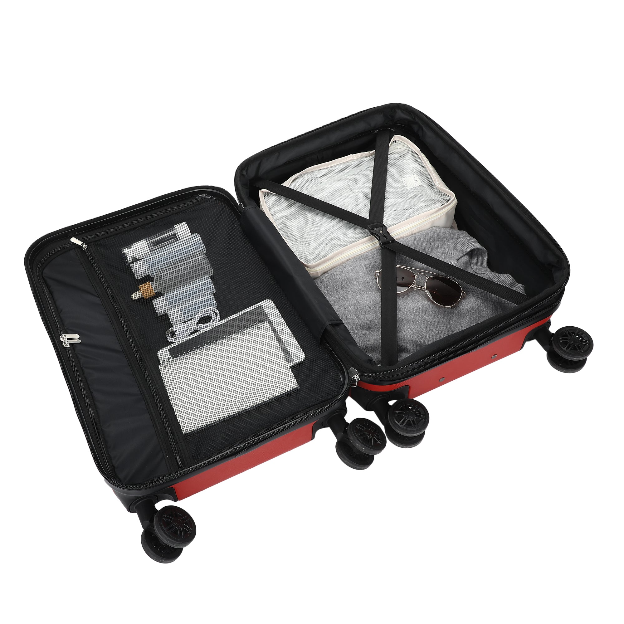 Spiderman Monochrome Mask light weight 20" Rolling Luggage