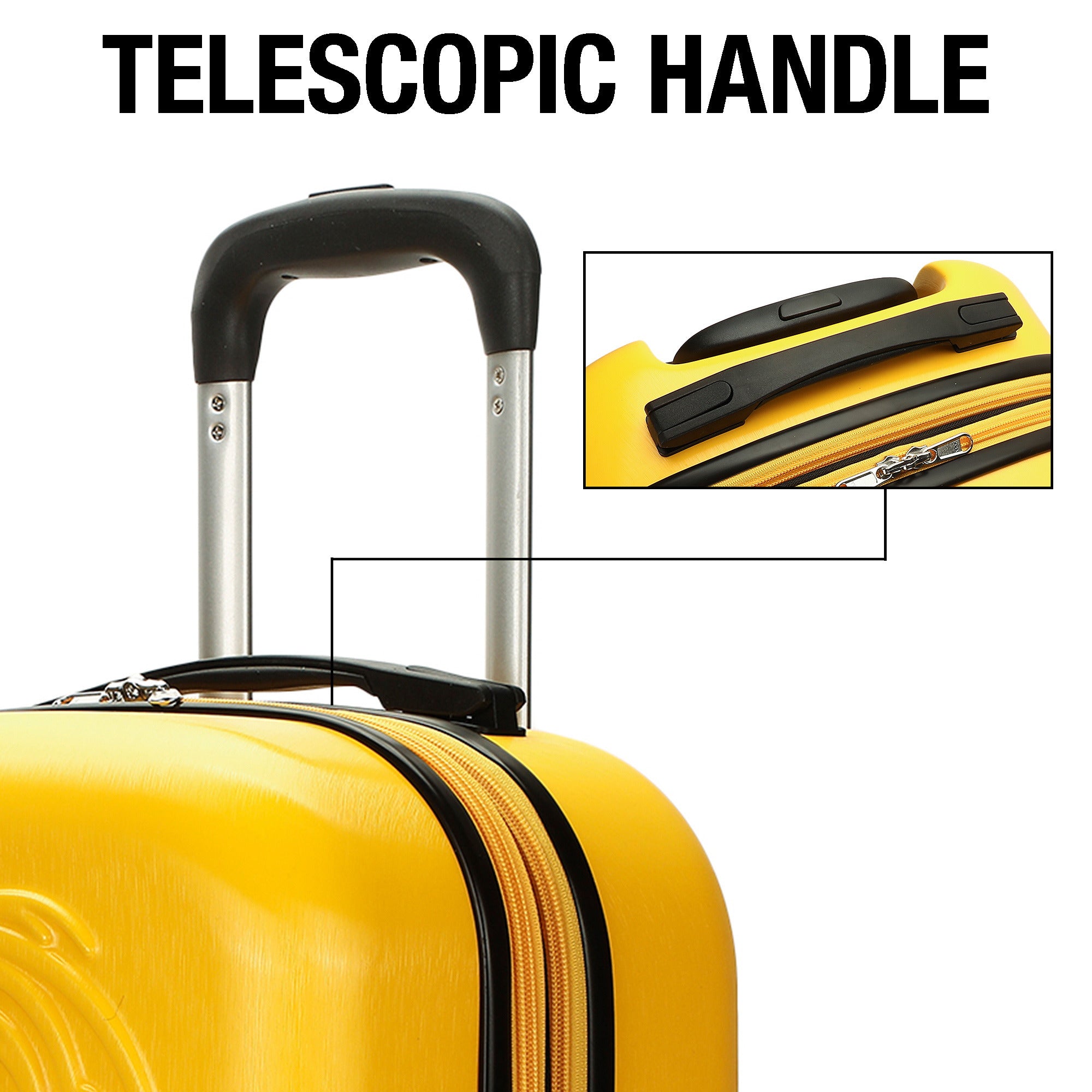 Minions Character Print Adult Yellow 20" ABS Hardside Expandable Luggage for Travel and Conventions