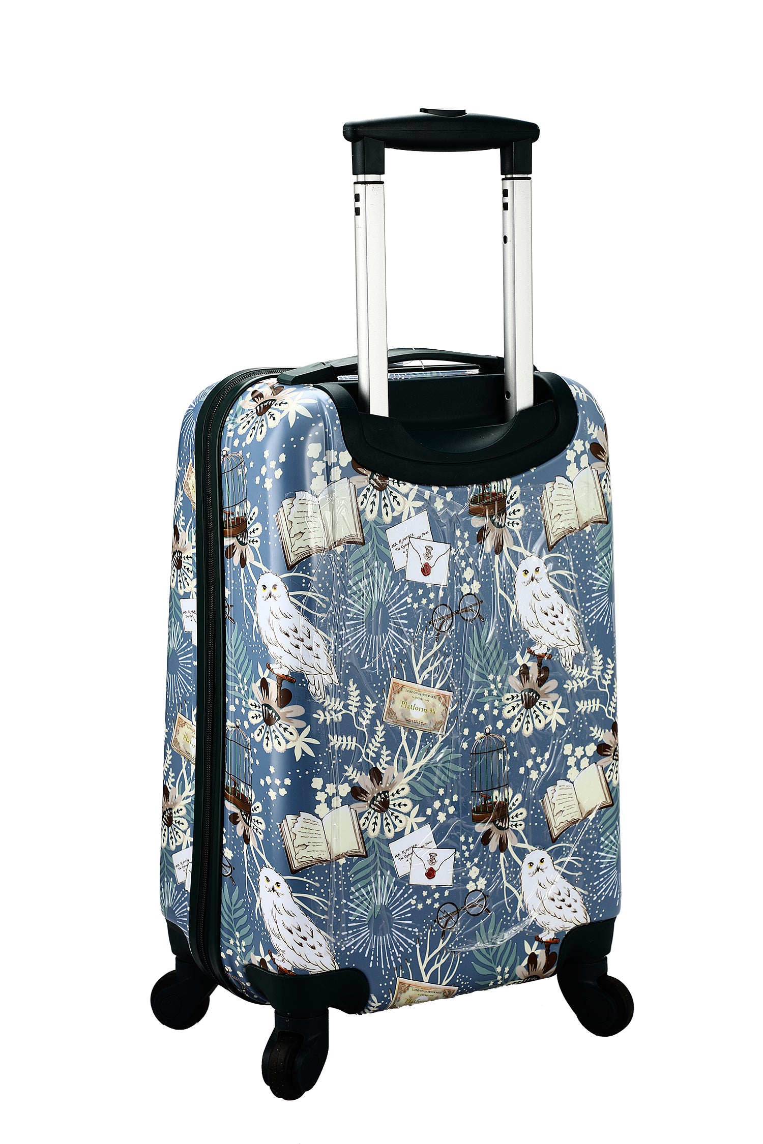 Harry Potter Hedwig 20 Inch Blue Carry-on Luggage with rolling wheels