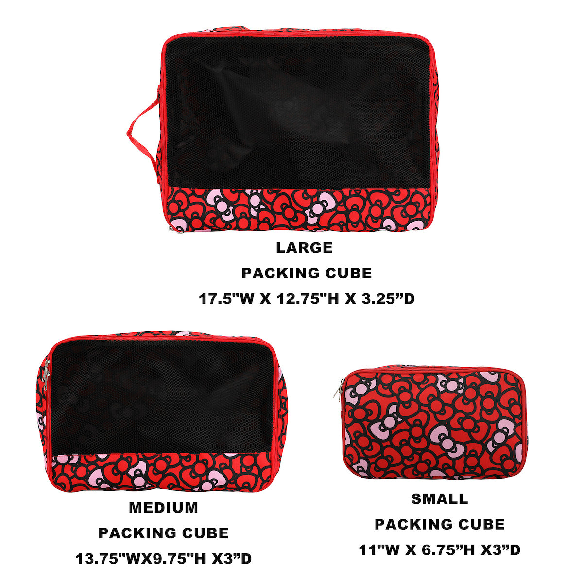 Hello Kitty 6-Piece Travel Set - 20" Luggage, Neck Pillow, Luggage Tag & Packing Cubes