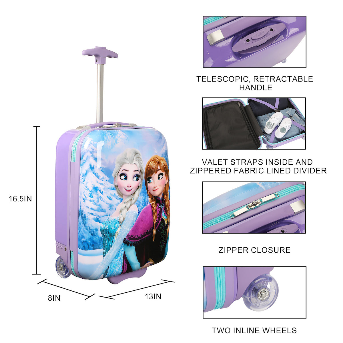 Frozen Anna & Elsa 16.5" Youth 2-Wheel Luggage