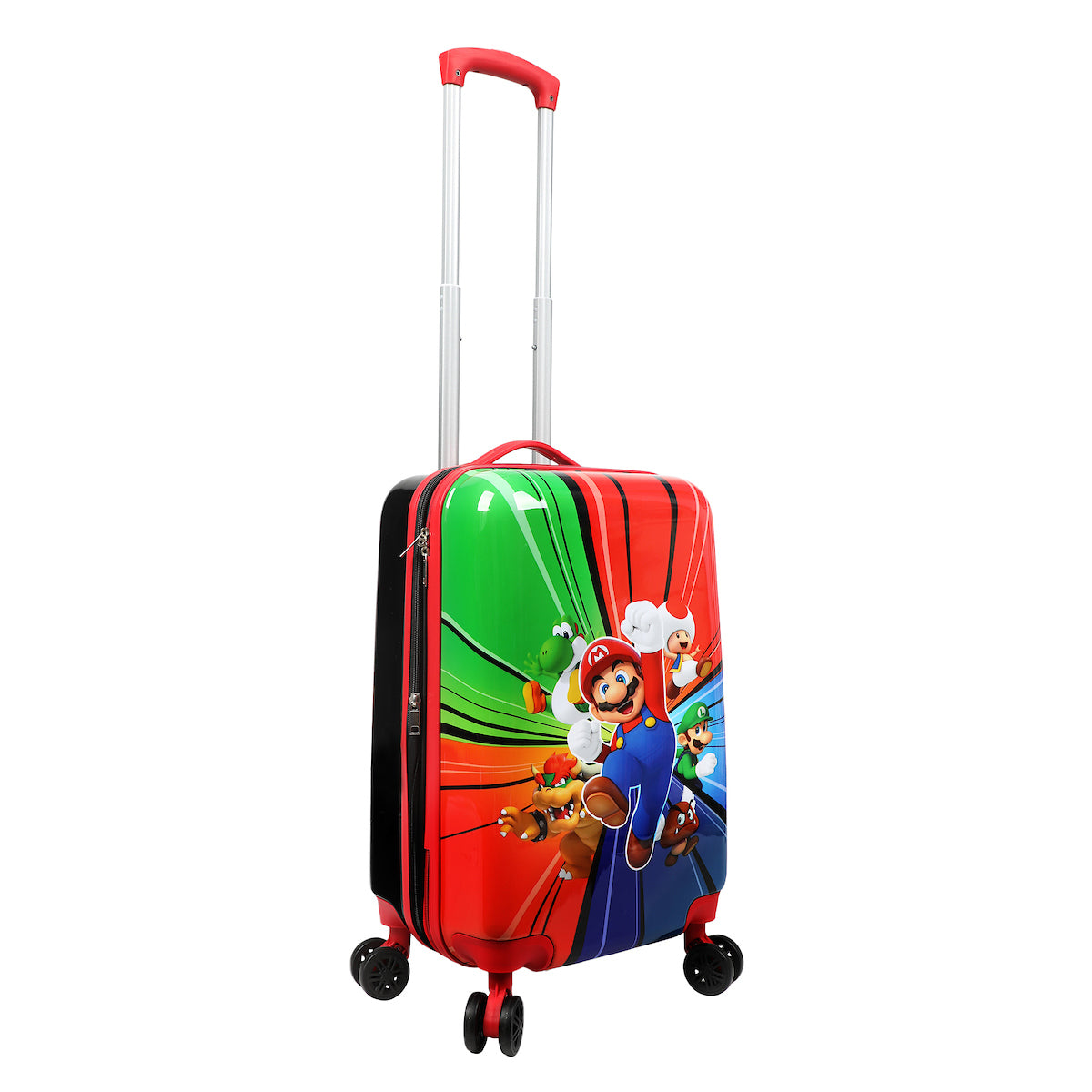 Super Mario Bros Character Group Art 20" Rolling Carry On Luggage