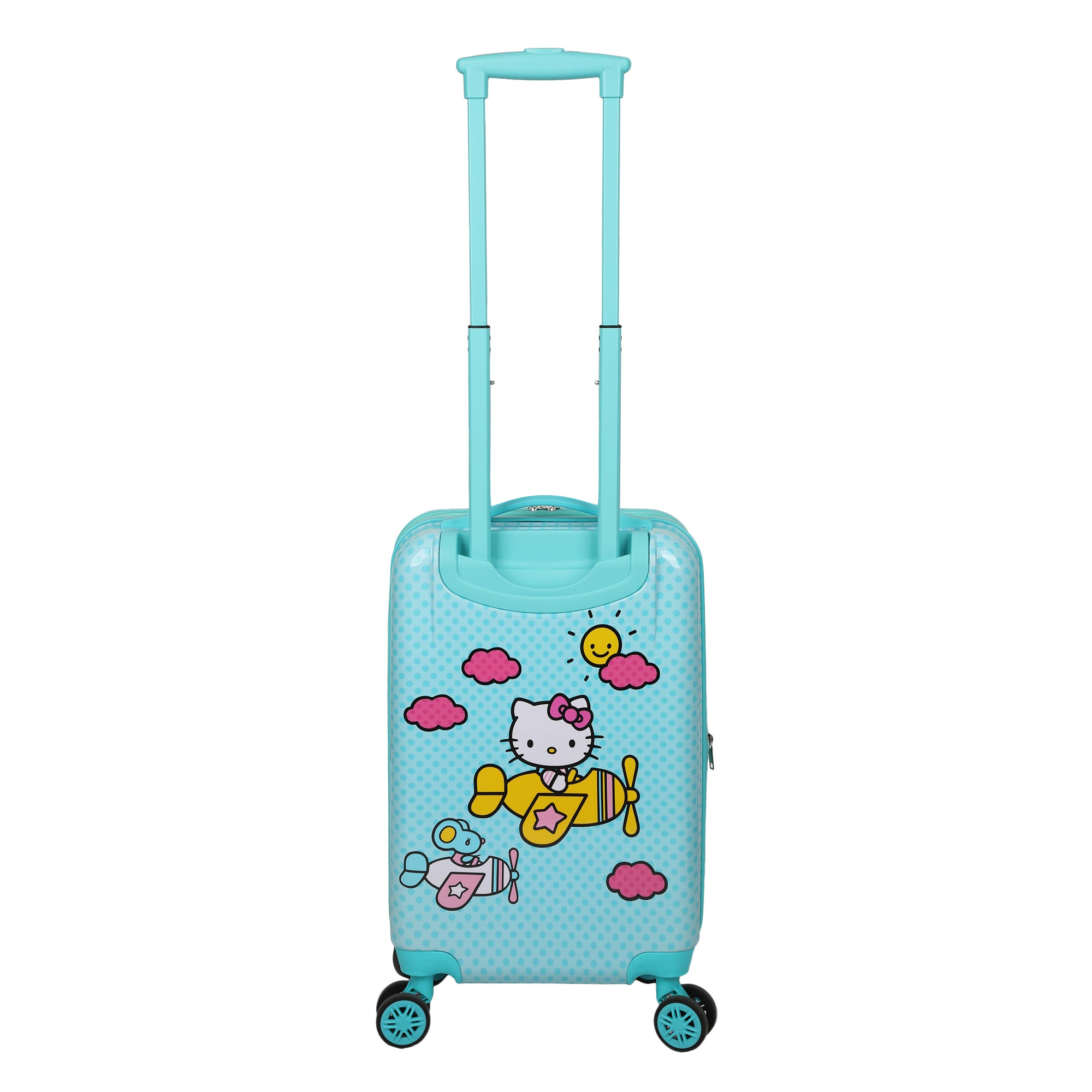 Hello Kitty Airplane 20" Carry-On Luggage With Wheels And Retractable Handle
