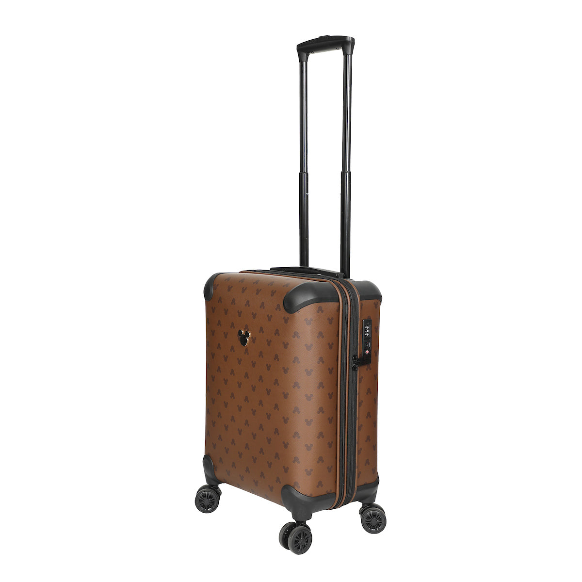 Disney Mickey Mouse Ears 22" Brown Rolling Luggage