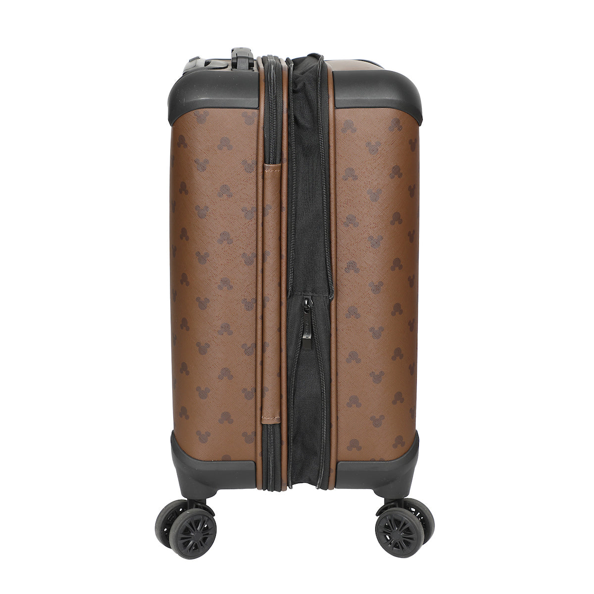 Disney Mickey Mouse Ears 22" Brown Rolling Luggage