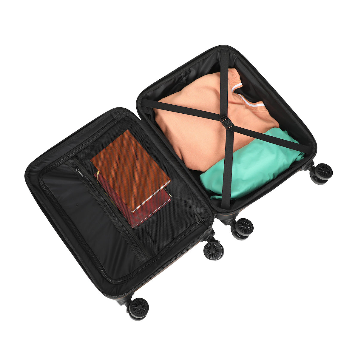 Disney Mickey Mouse Ears 22" Brown Rolling Luggage