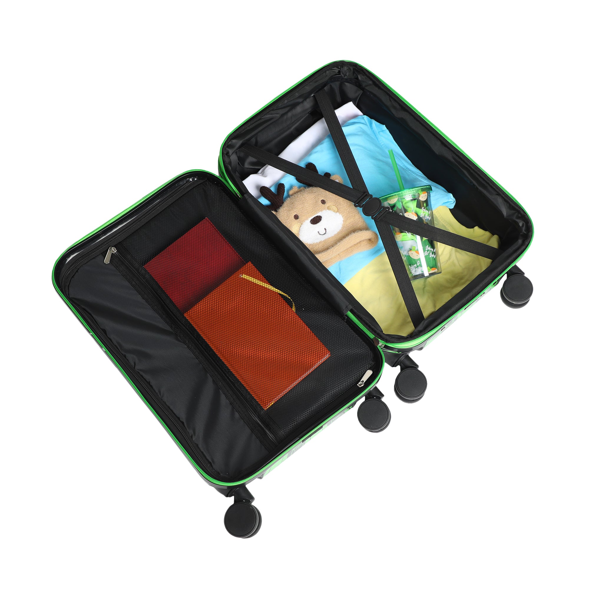 Minecraft Creeper 20" Carry-On Luggage With Wheels And Retractable Handle