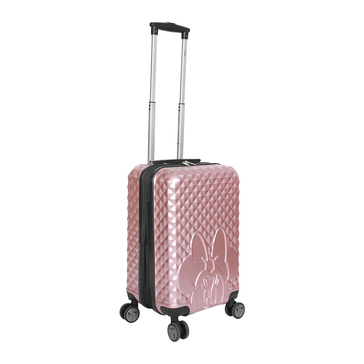 Disney Minnie Mouse Rose Gold 20" Carry-On Luggage With Wheels And Retractable Handle