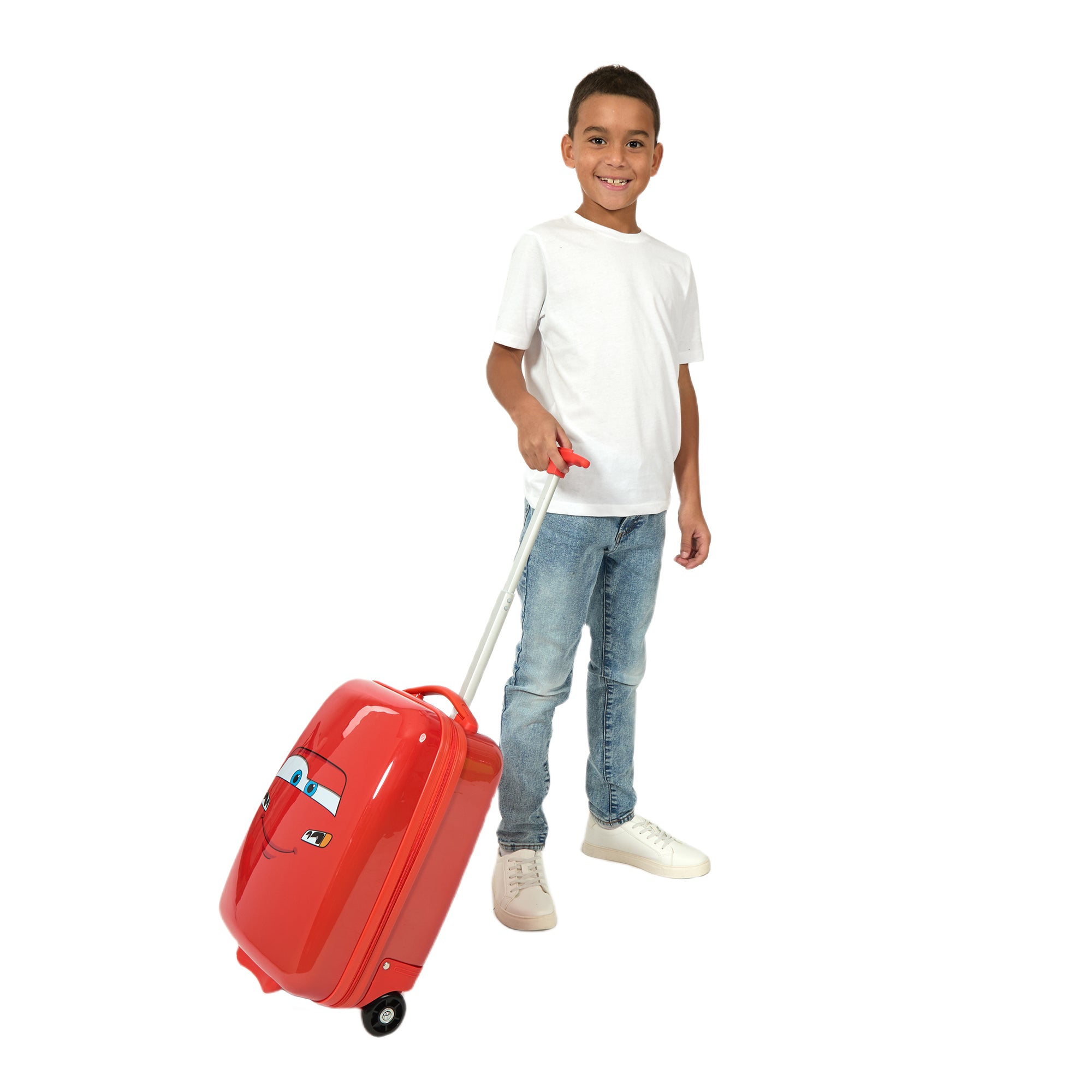 Cars Lightning McQueen Big Face 16.5" Youth Two-Wheel Carry On Luggage