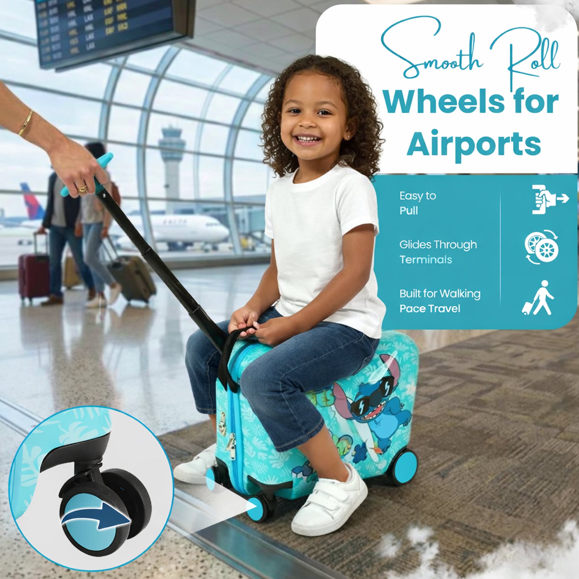 Disney Stitch Chill Vibes Children's Ride-On Luggage