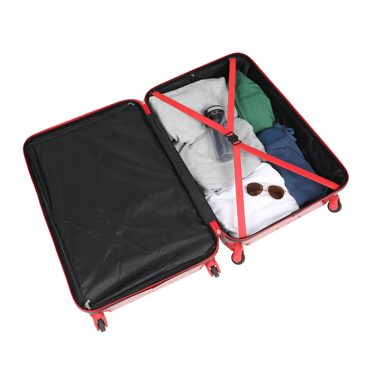 Hello Kitty 3-Piece Luggage Set - 20", 24", and 28" Rolling Suitcases