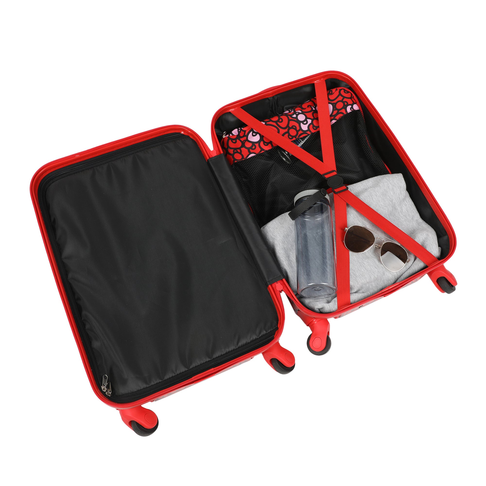 Hello Kitty 6-Piece Travel Set - 20" Luggage, Neck Pillow, Luggage Tag & Packing Cubes