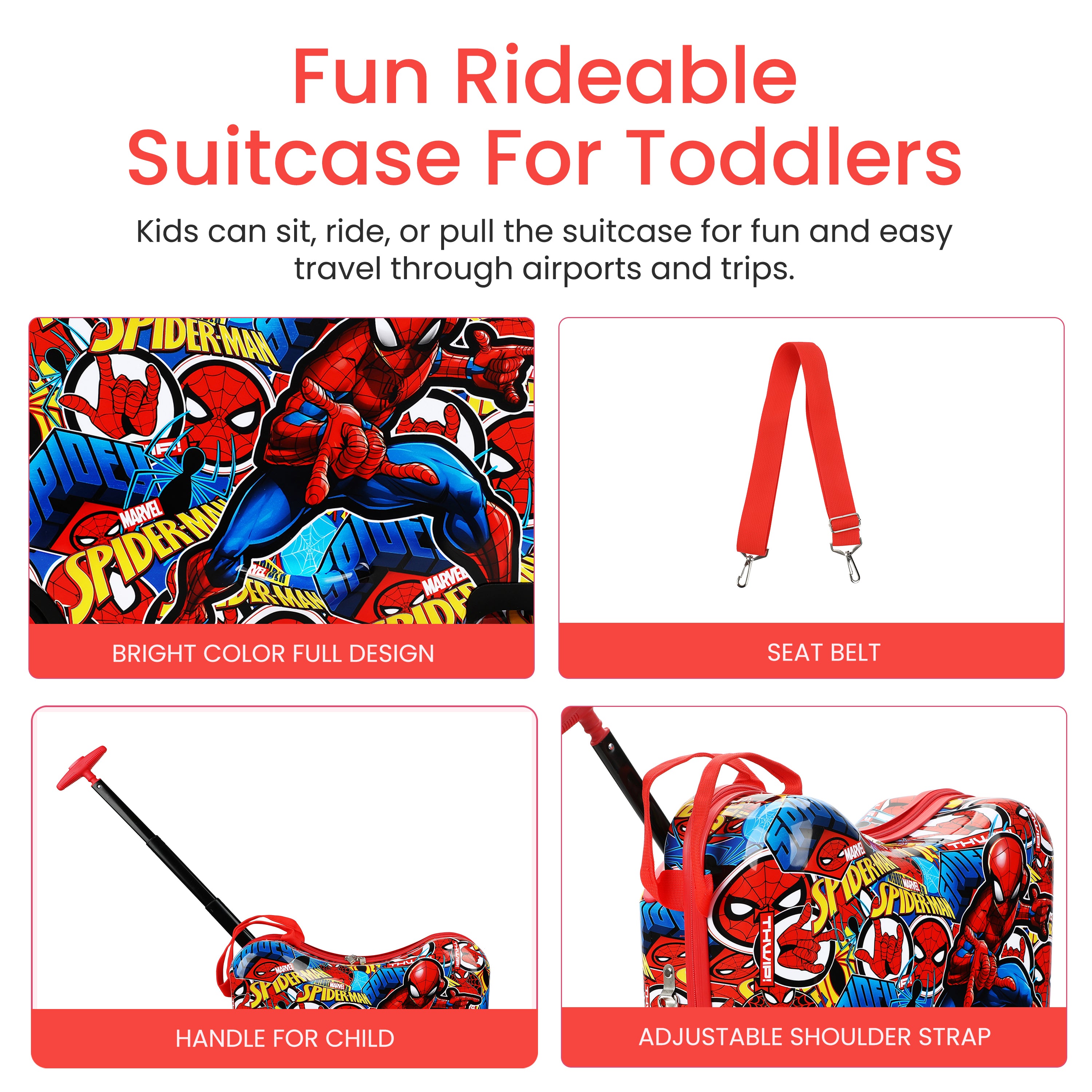 Spider-Man All-Over Print 18" Ride-On Luggage