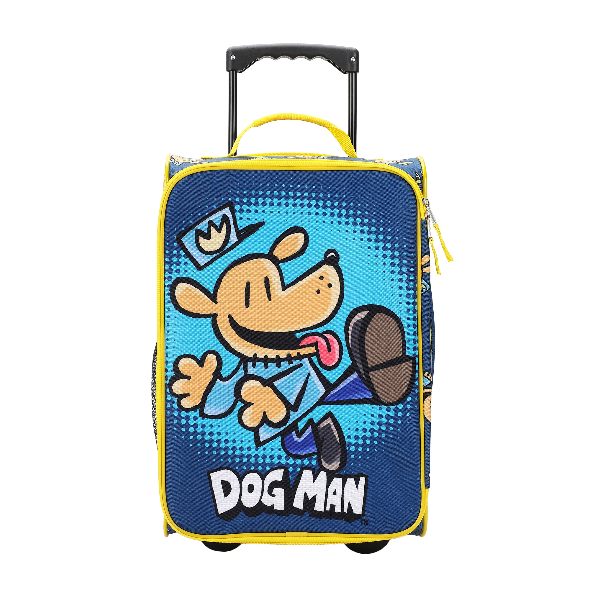 Dog Man Character Print Blue 18" Soft-Sided Youth Luggage