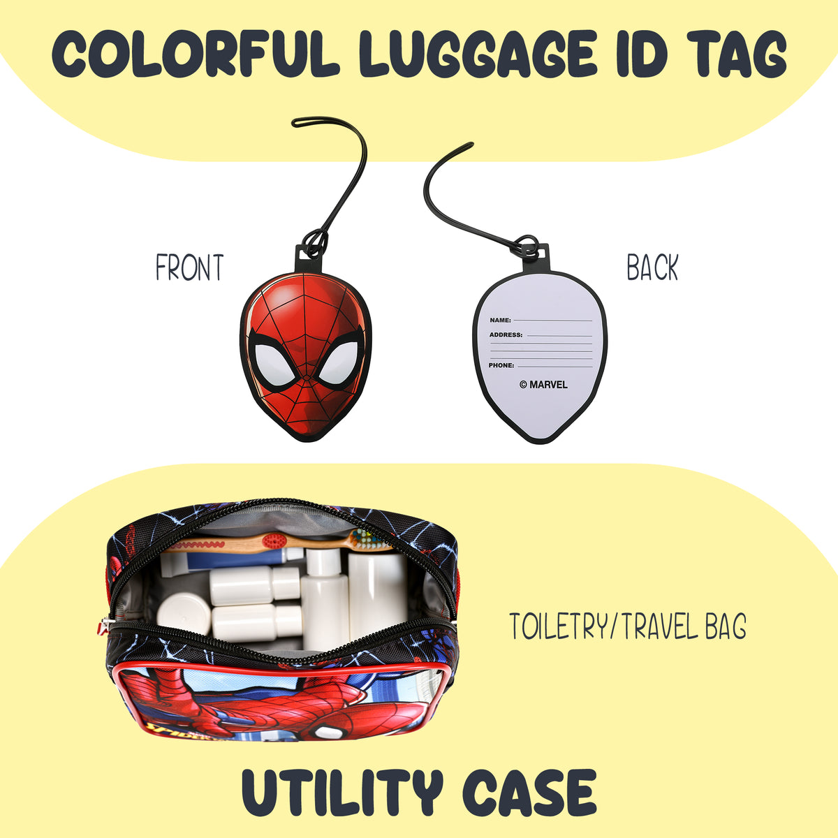 Spider-Man & Miles Morales 4-Piece Youth Travel Set
