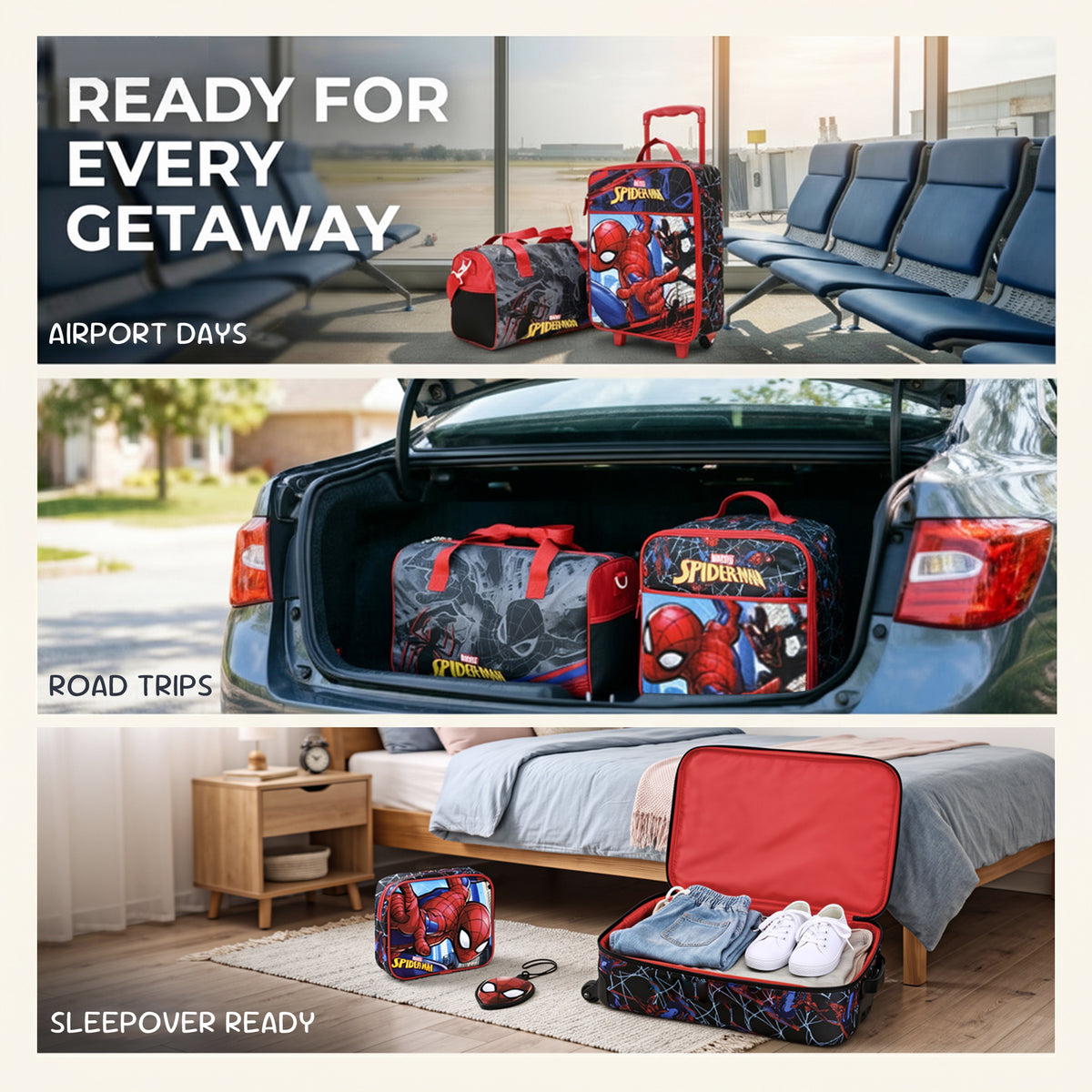 Spider-Man & Miles Morales 4-Piece Youth Travel Set