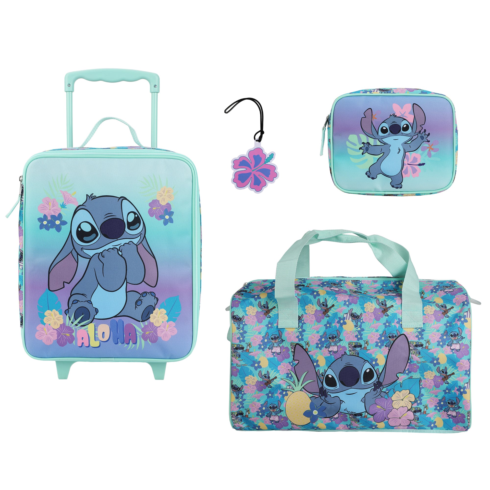 Disney's Stitch Kids' 14" 4-Piece Travel Value Set Carry on Luggage