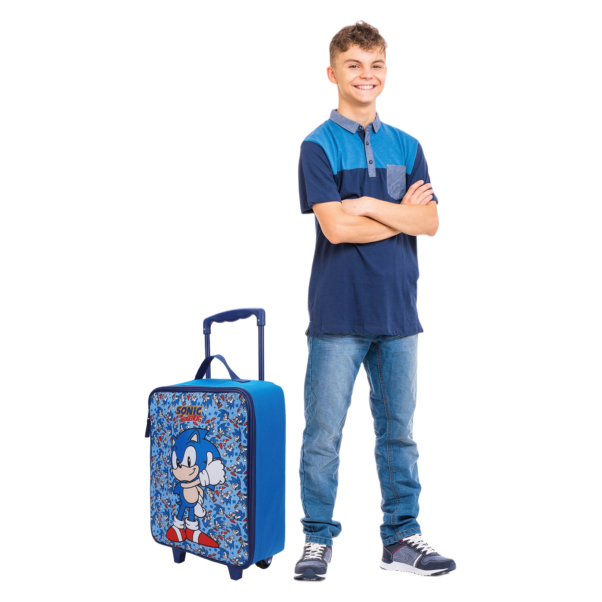 Sonic The Hedgehog Thumbs Up 14" Youth Blue Pilot Case