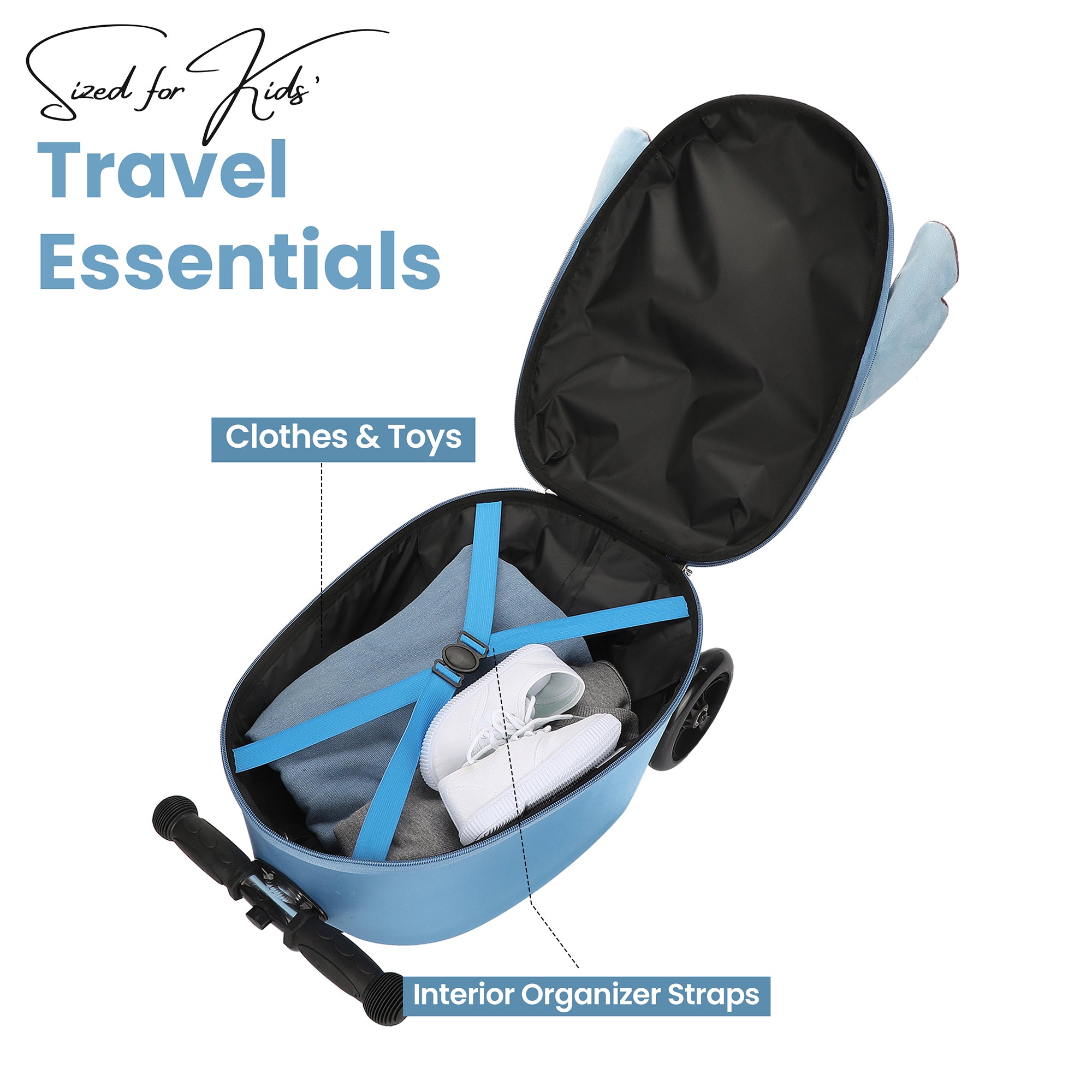 Lilo & Stitch Stitch Face 20.5" Ride Luggage & Scooter Combo
