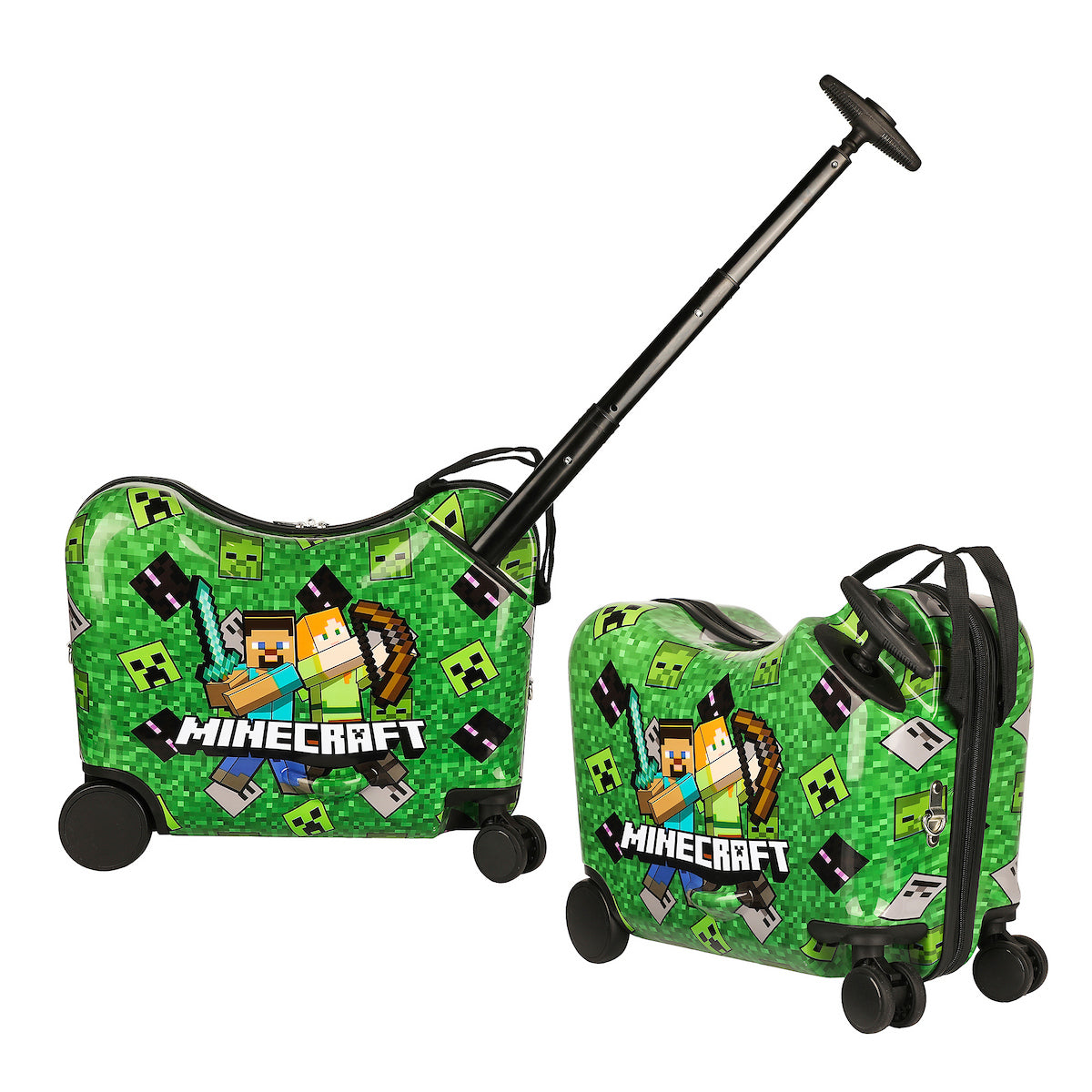 Minecraft Steve & Alex Green 15" Ride-On Luggage