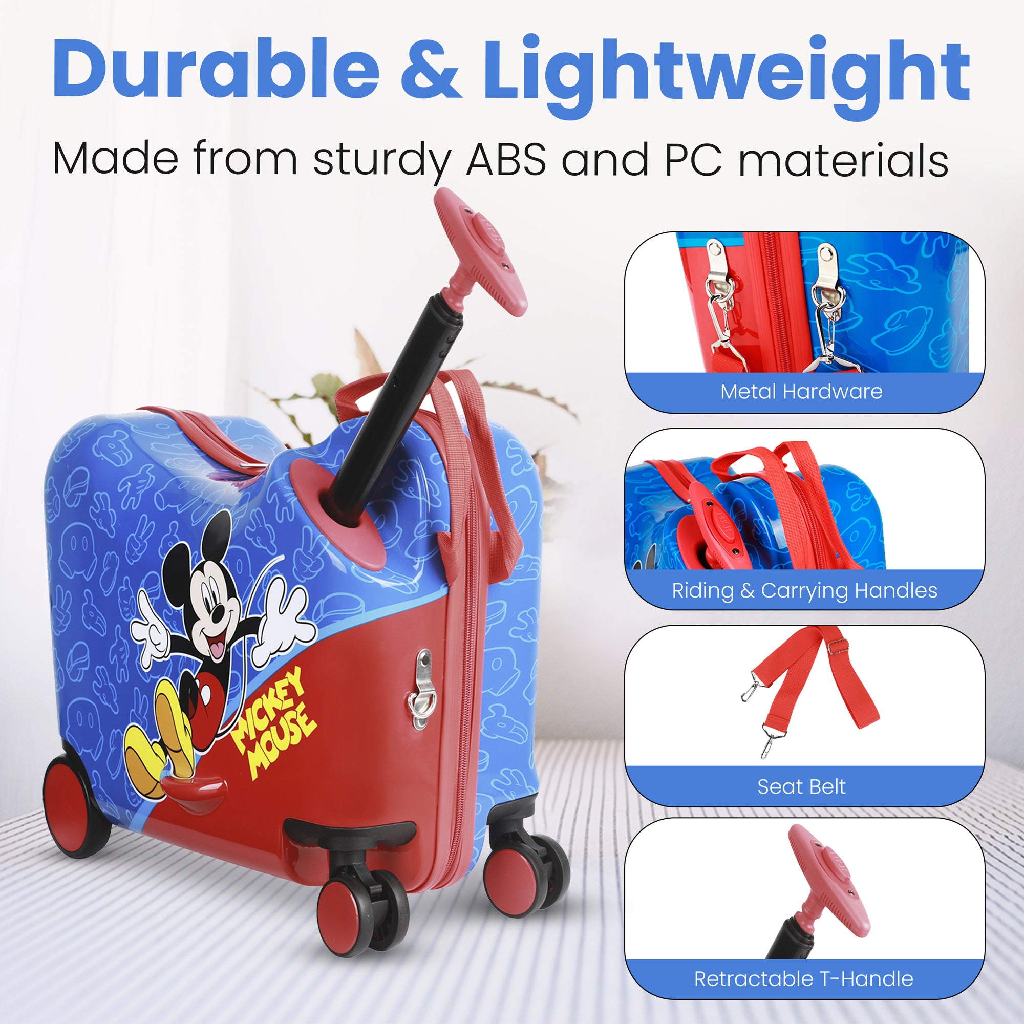Disney Mickey Mouse 18" Toddler Ride-On Luggage