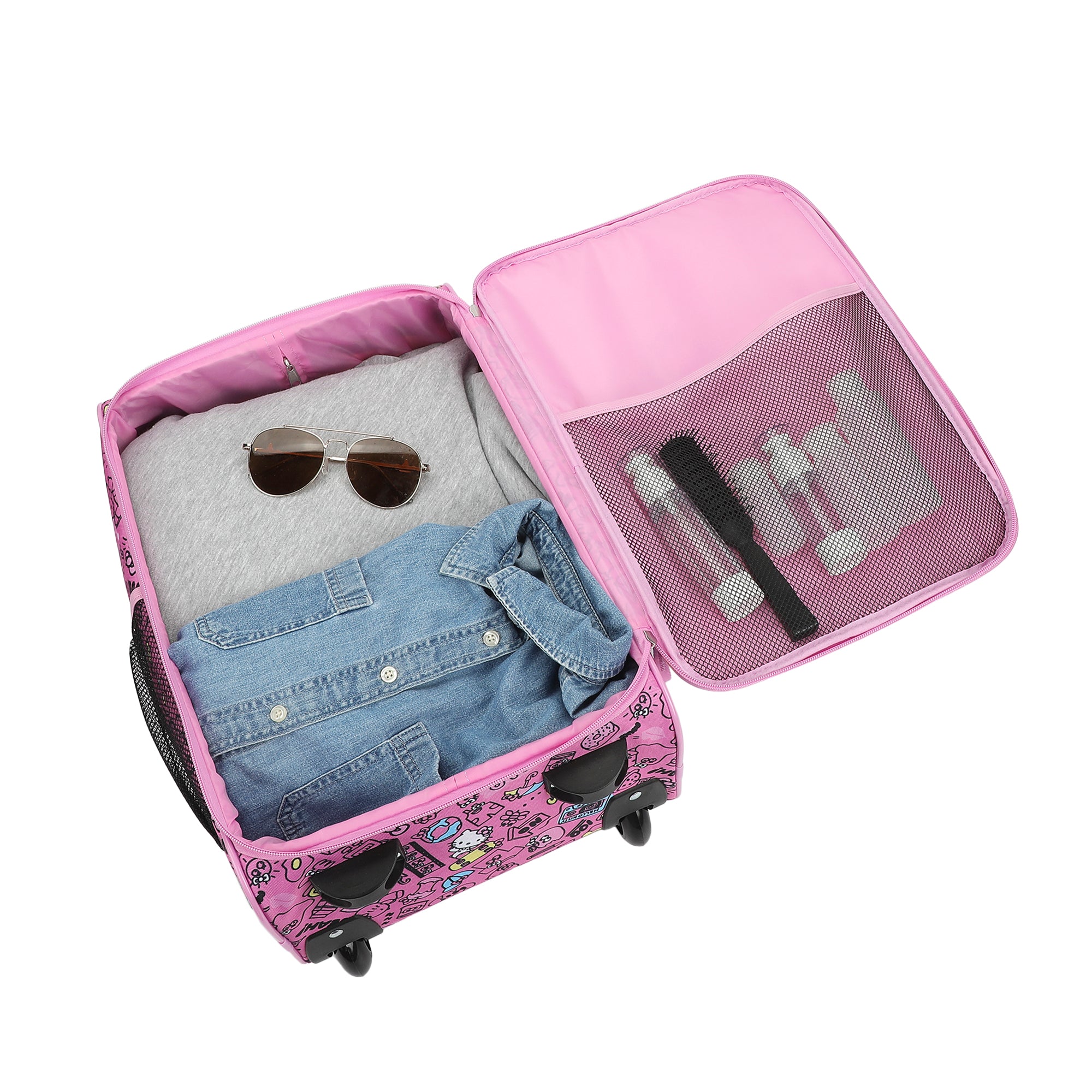 Hello Kitty Character Face & Icons Pink 18" Pilot Case
