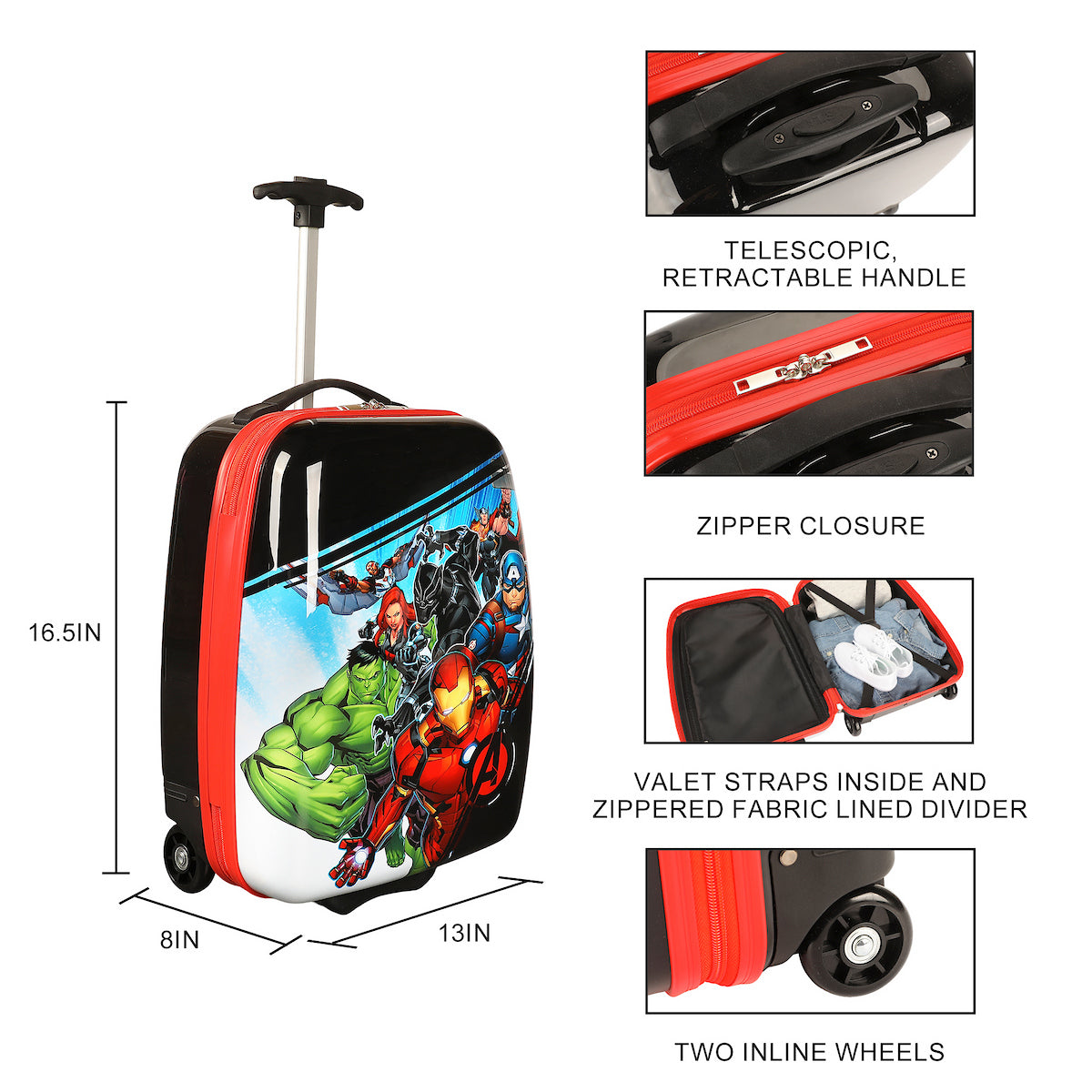 Marvel Avengers Group Shot Youth 2-Wheel Luggage