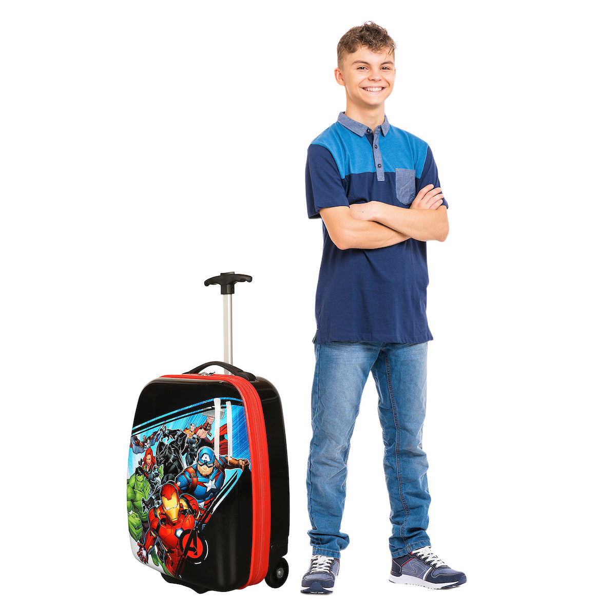 Marvel Avengers Group Shot Youth 2-Wheel Luggage