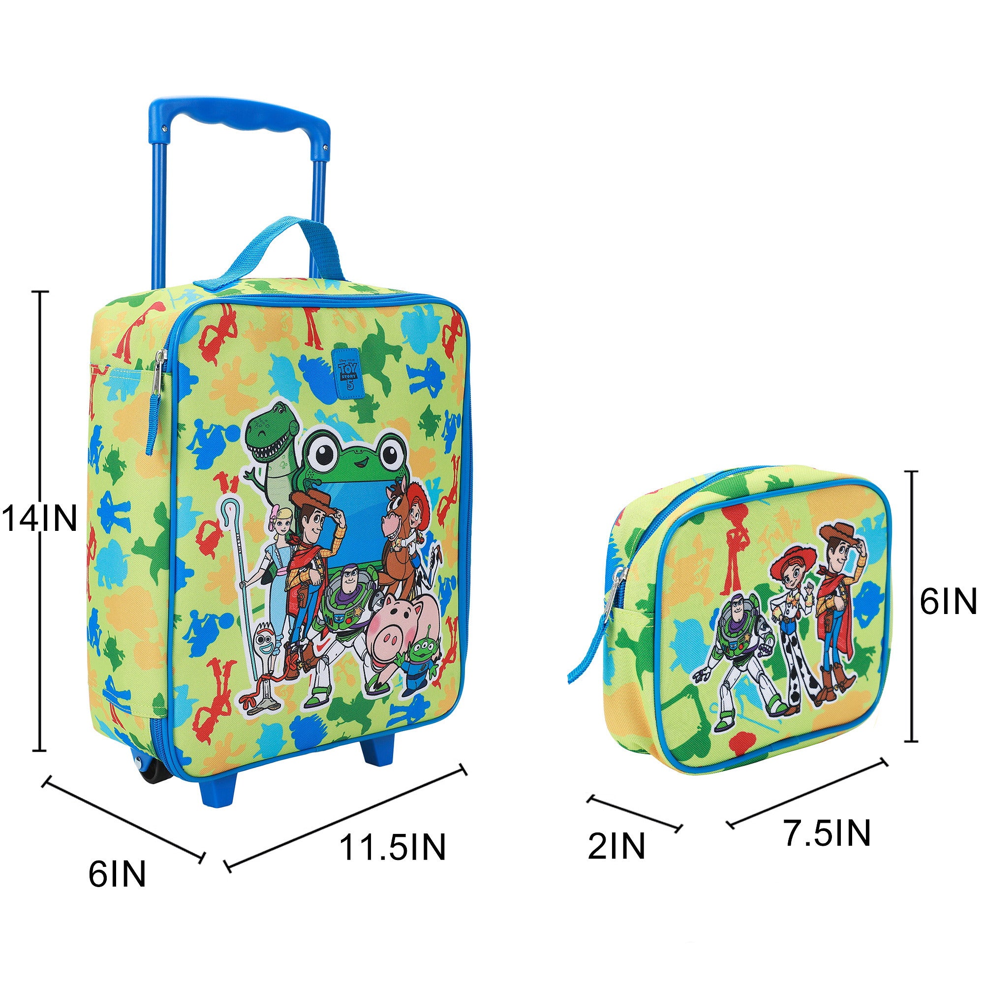 Toy Story Kids 14-Inch Pilot Case Luggage Set with Duffle Bag, Utility Case & Luggage Tag